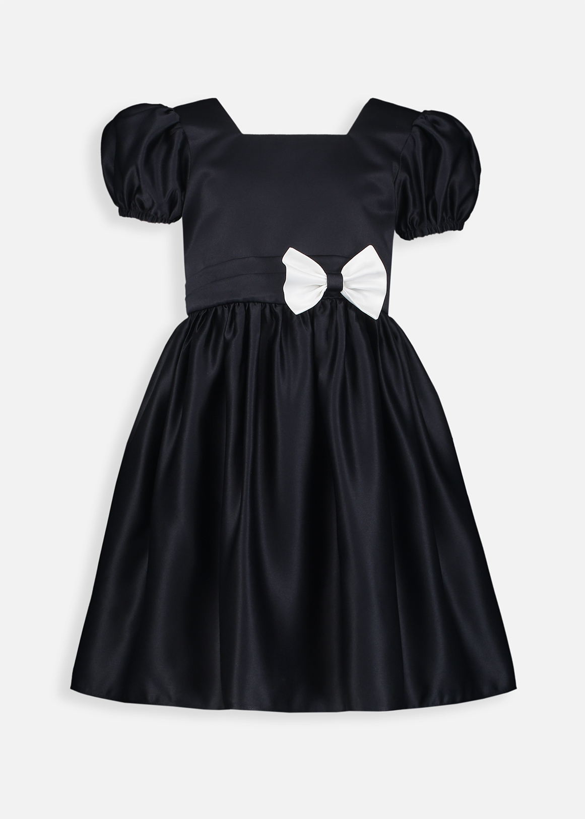Puff Sleeve Satin Dress
