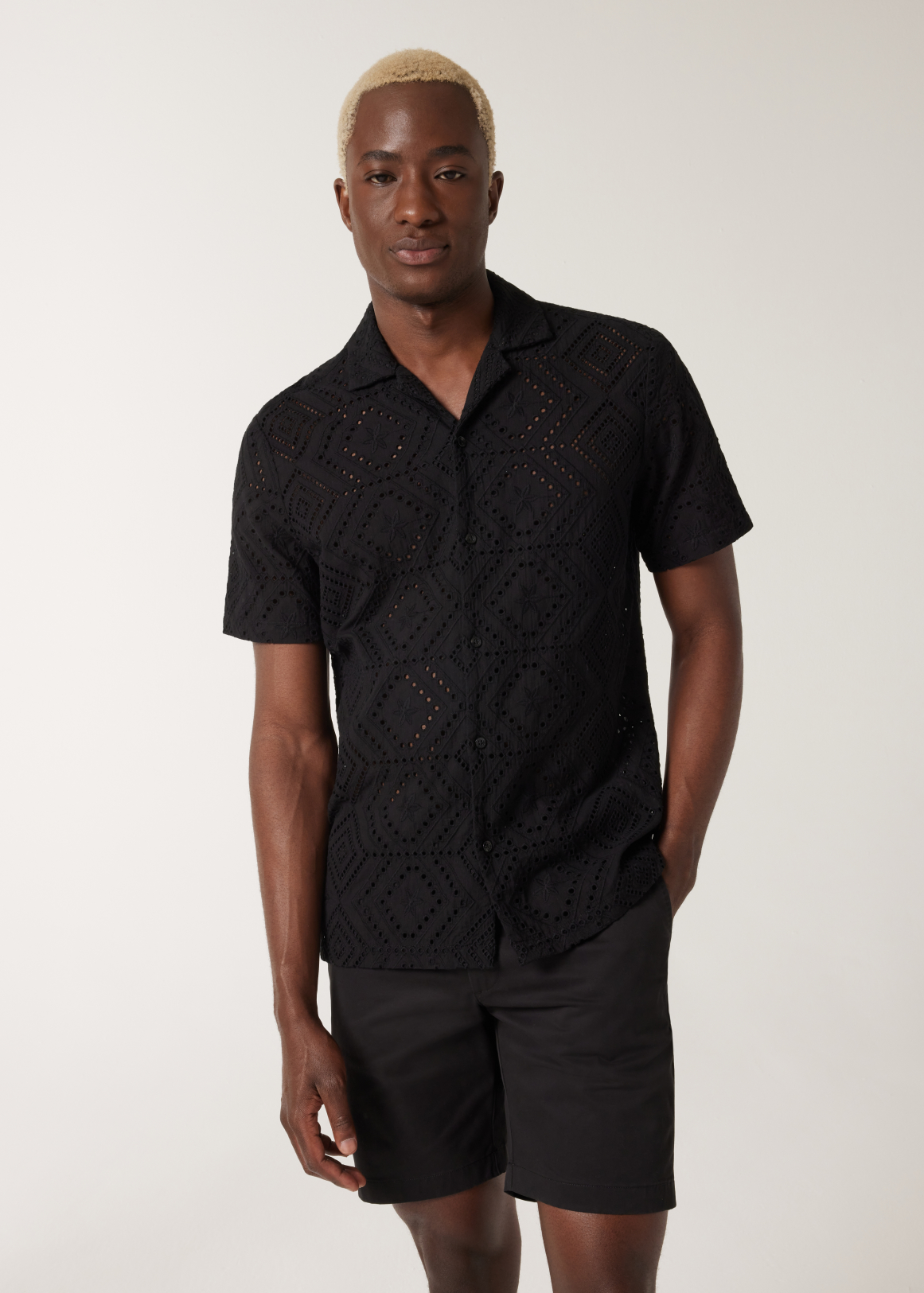 Embroidery Cuban Collar Button-up Shirt | Woolworths.co.za
