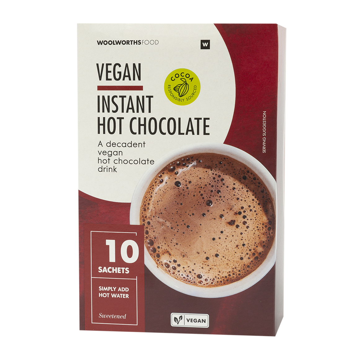 Vegan Instant Hot Chocolate 10 x 25 g | Woolworths.co.za