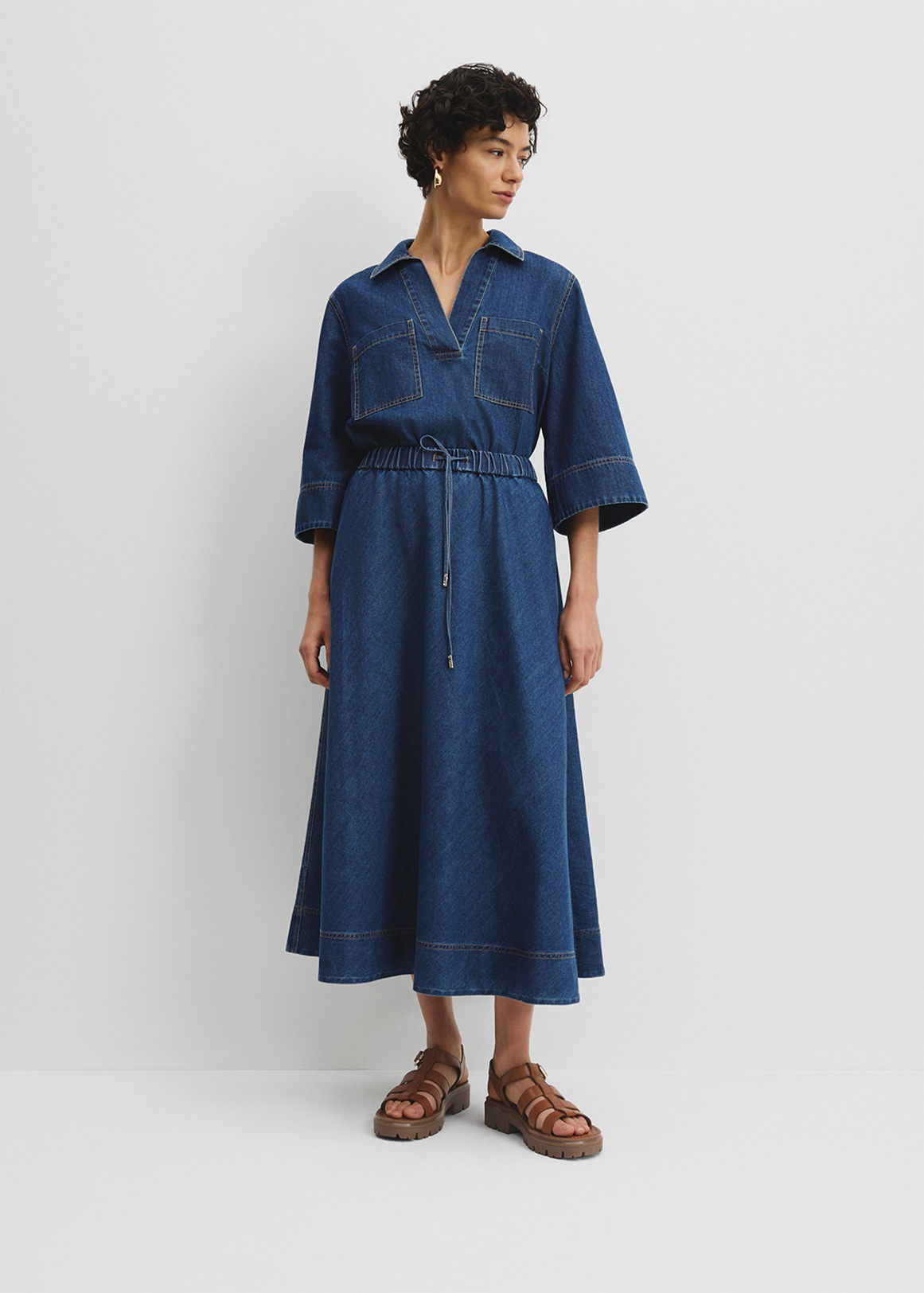 Chambray Midi Skirt | Woolworths.co.za