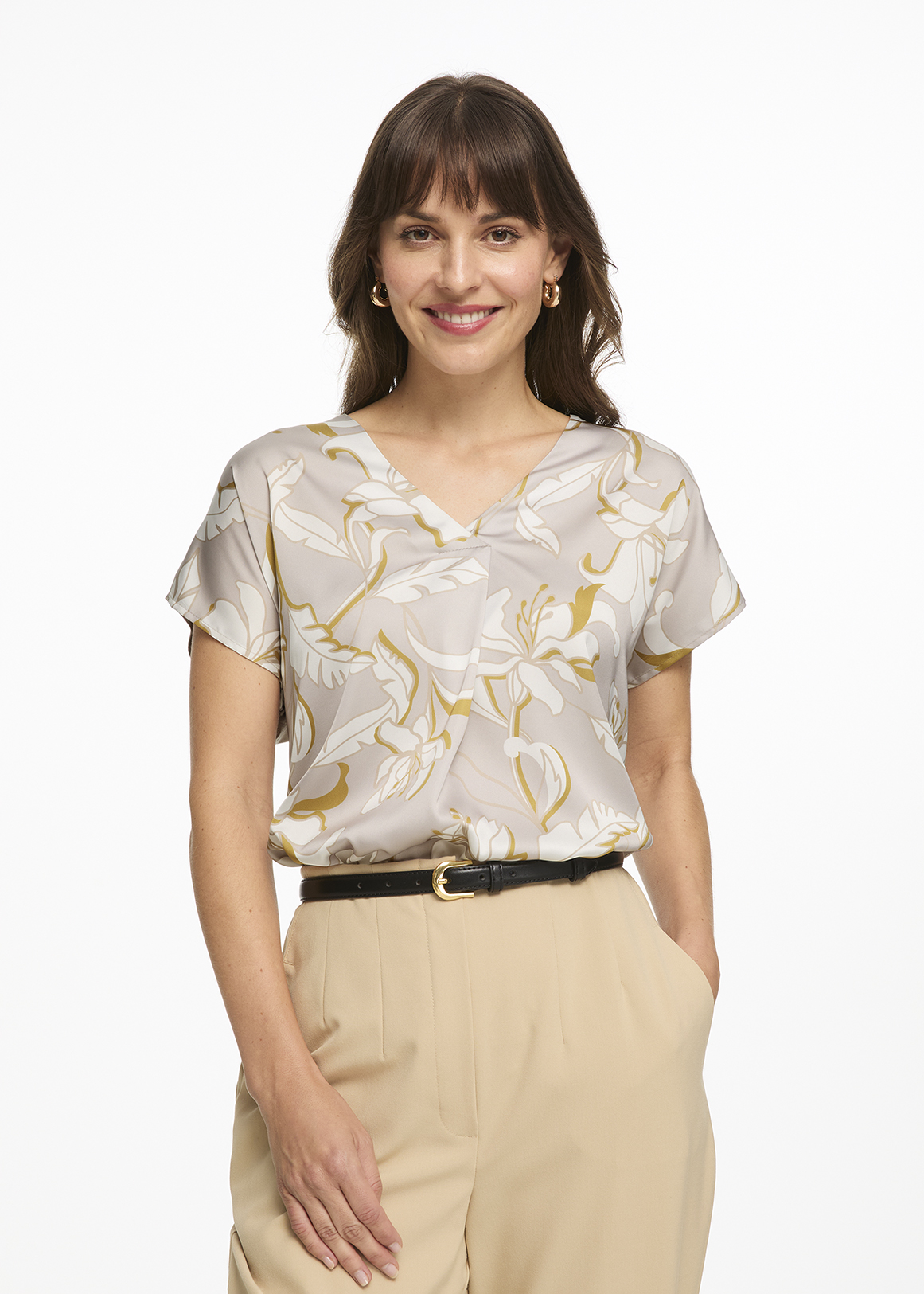 Pleat V-neck Top | Woolworths.co.za