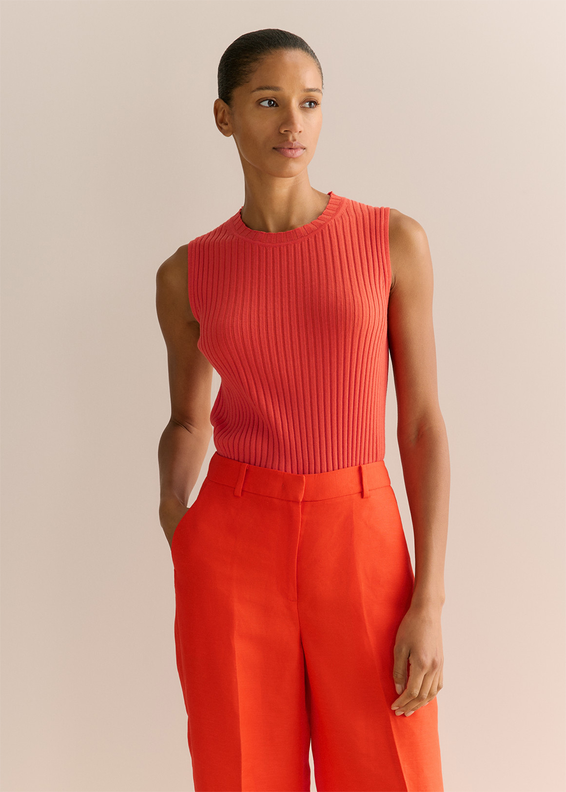 Merino Blend Knit Sleeveless Top | Woolworths.co.za