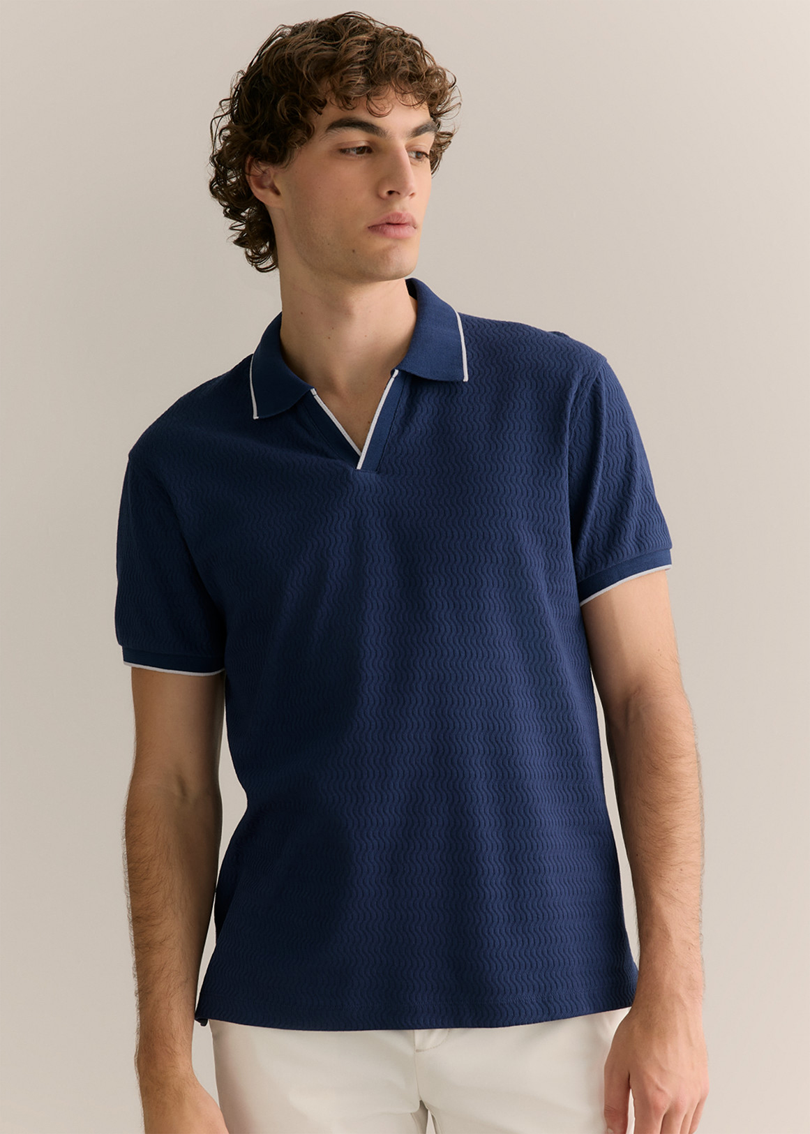 Cotton Jacquard Short Sleeve Polo | Woolworths.co.za