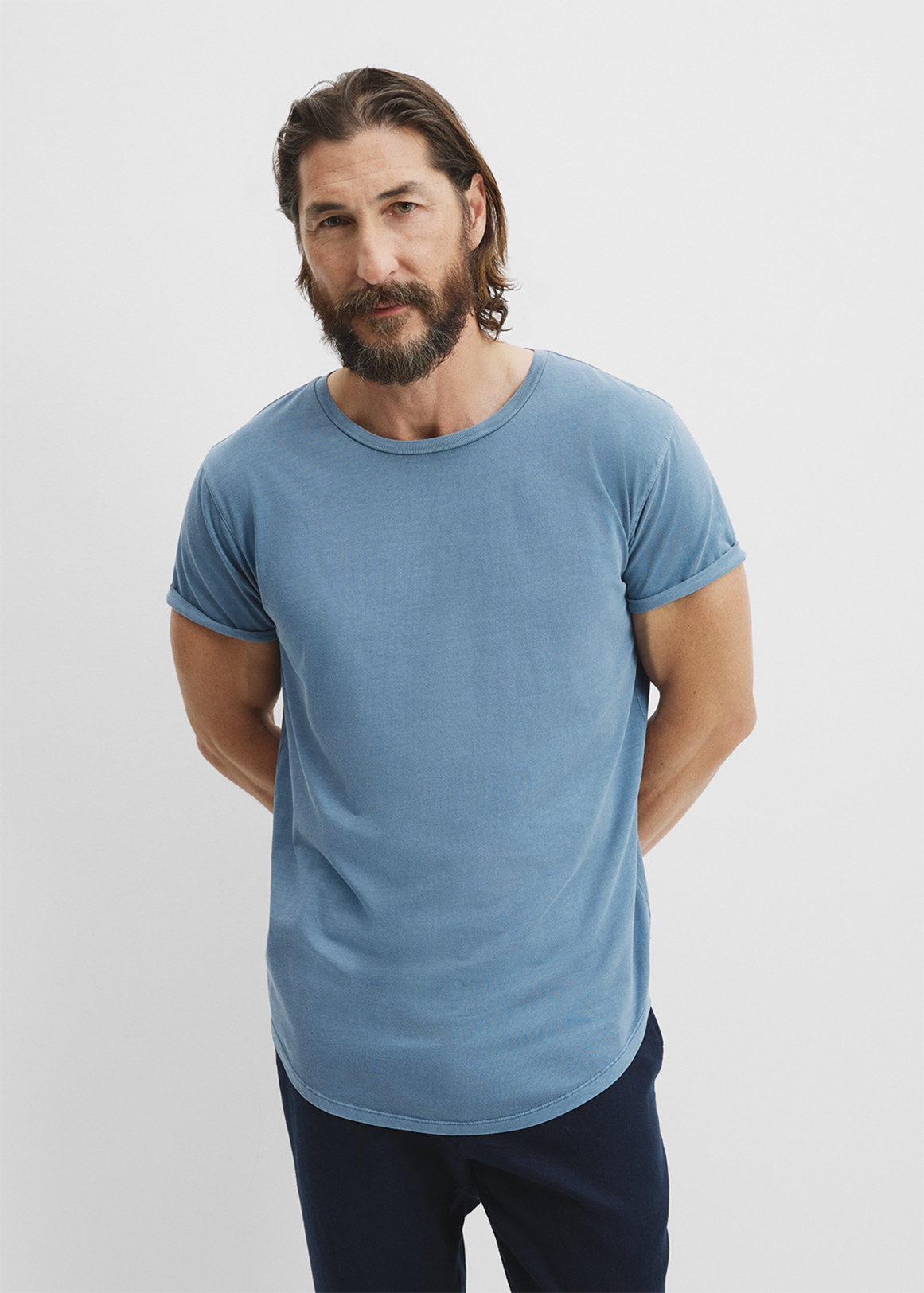 Australian Cotton Longline Garment Dye T-Shirt | Woolworths.co.za