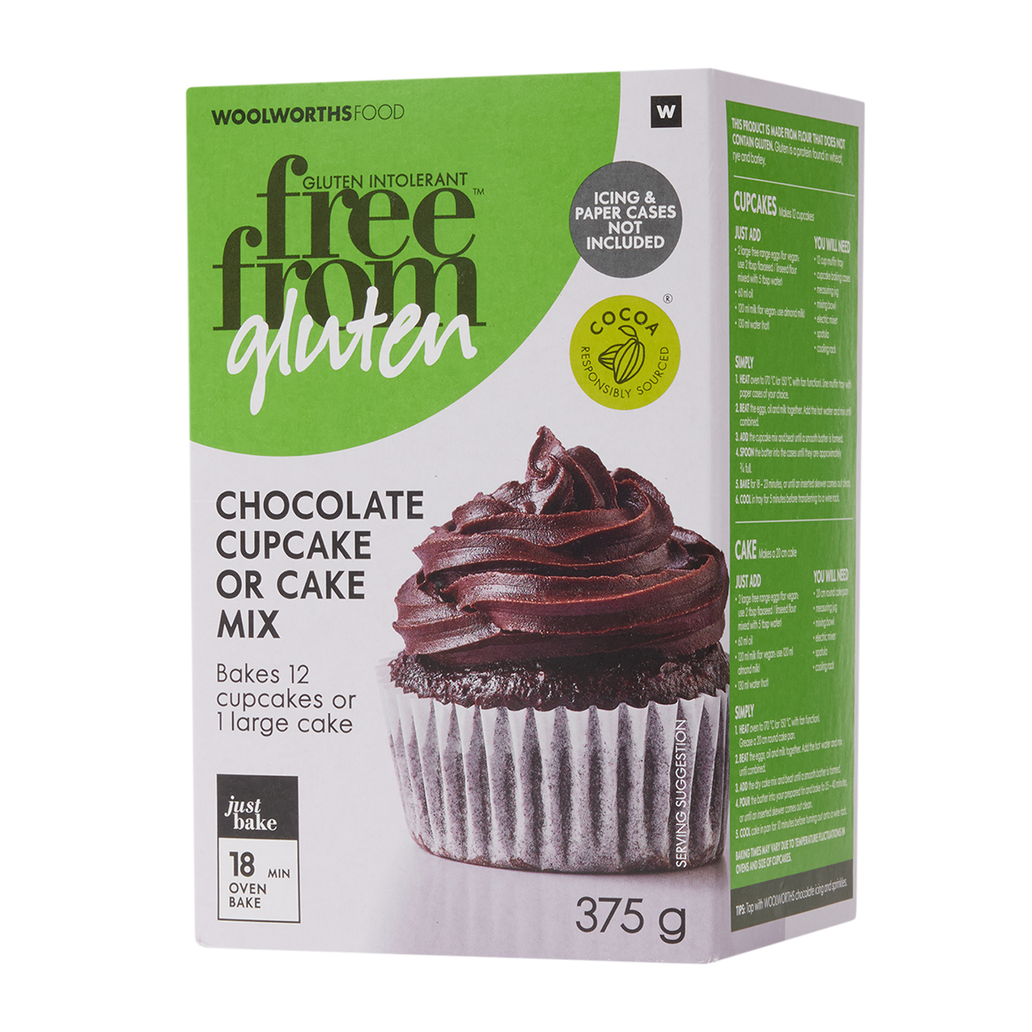 Chocolate Cupcake Mix Cupcake Paper Woolworths Free From Gluten