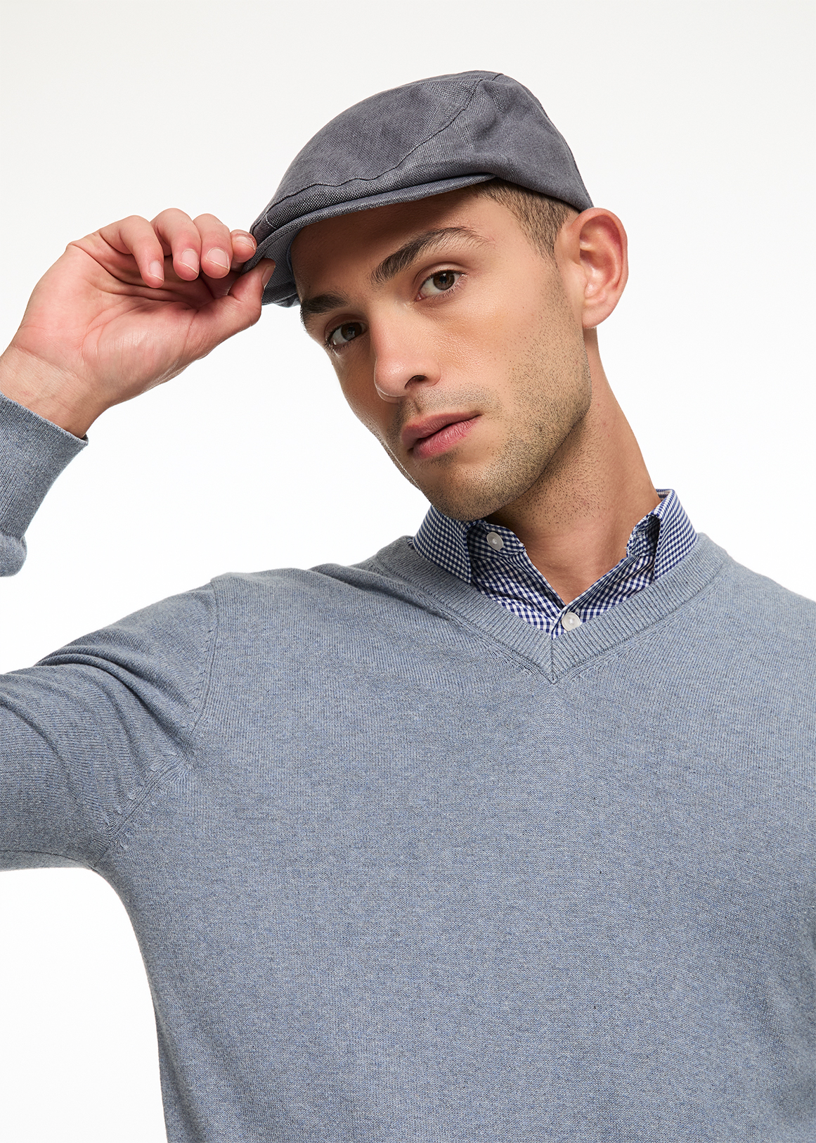 Textured Linen Blend Flat Cap | Woolworths.co.za