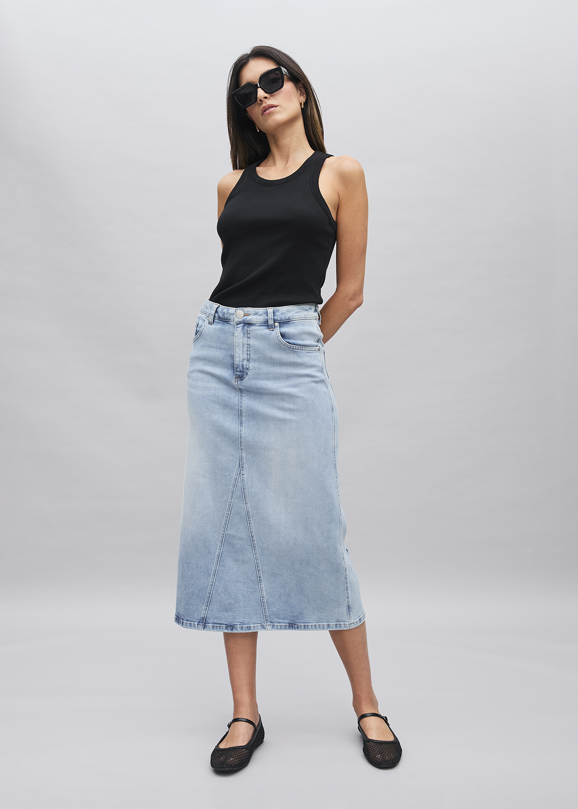 Mid Rise A-line Denim Skirt | Woolworths.co.za