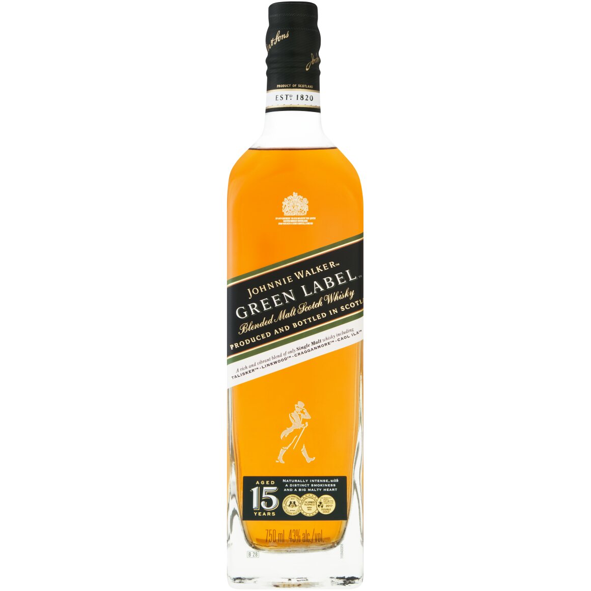 Johnnie Walker Green Label Blended Malt Whisky 750 ml | Woolworths