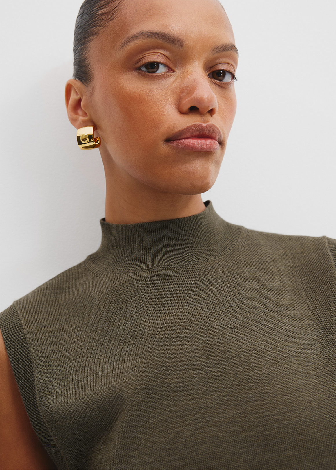 Verified Australian Merino Wool Mock Neck Knit | Woolworths