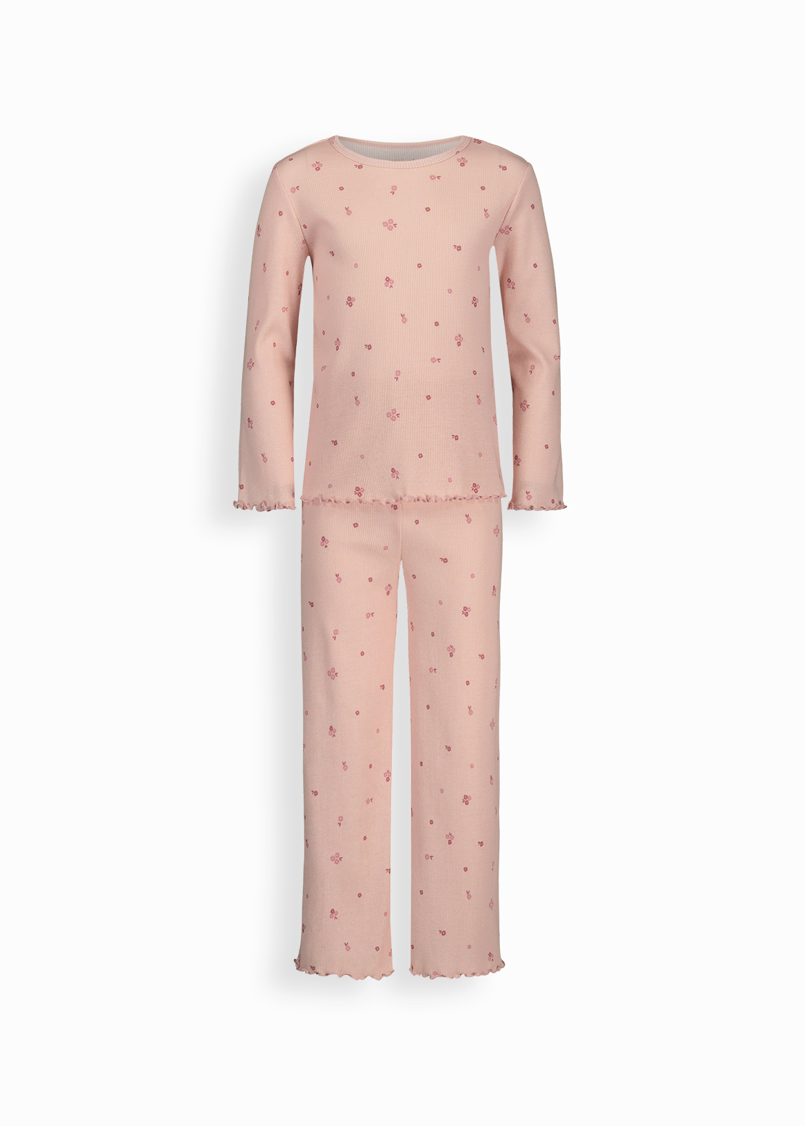 Ditsy Ribbed Cotton Pyjamas