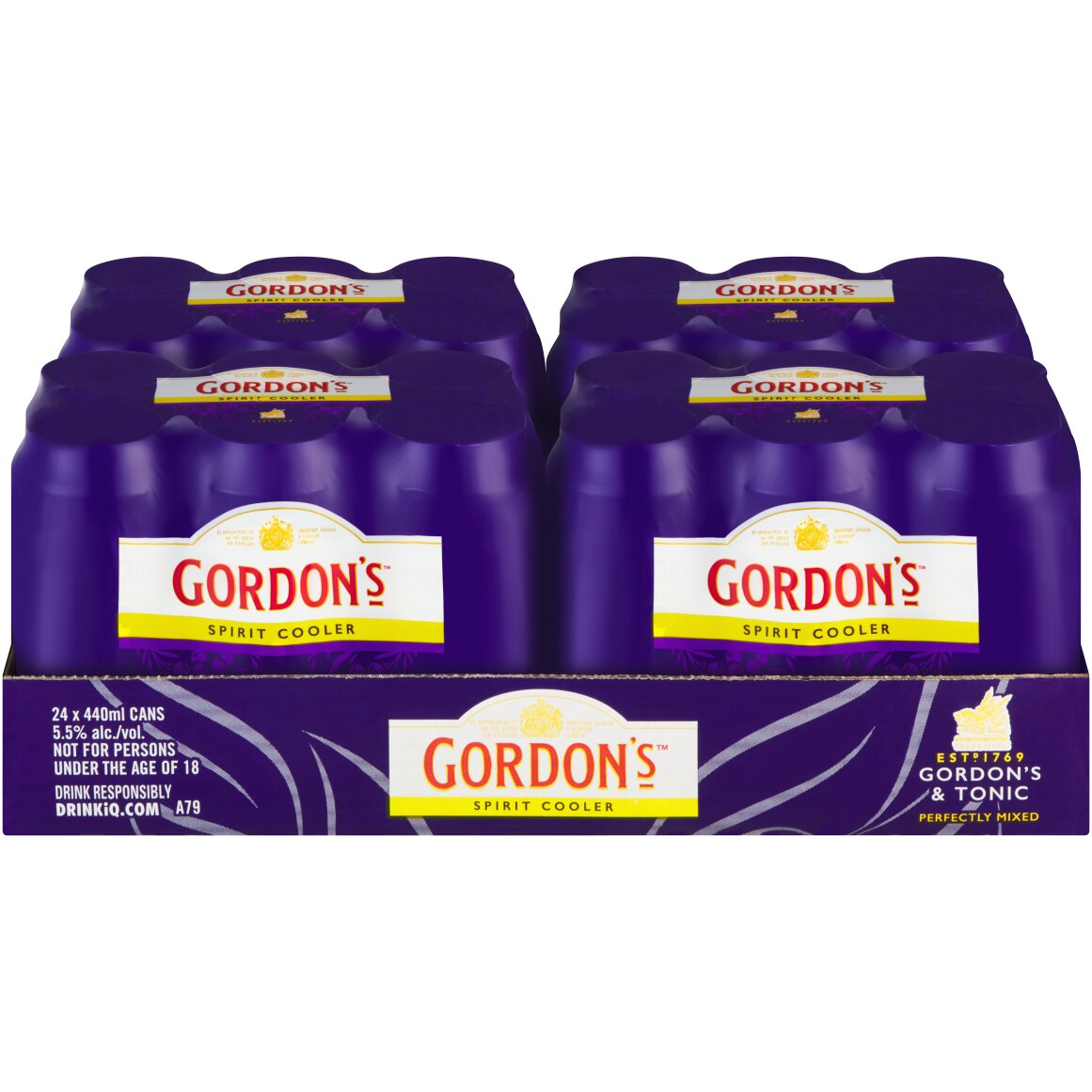 Gordon's London Dry Gin & Tonic Spirit Cooler 24 x 440 ml Cans