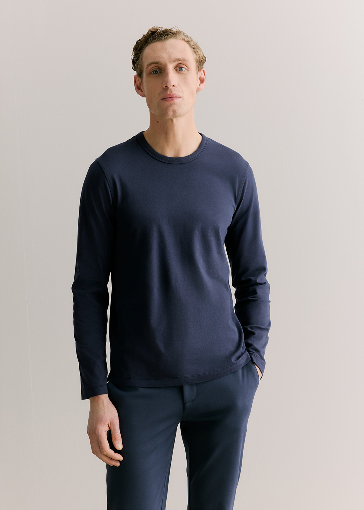 Australian Cotton Long Sleeve Crew T-shirt | Woolworths.co.za