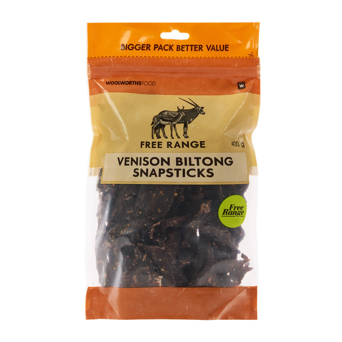 Free Range Venison Biltong Snapsticks 400 g | Woolworths.co.za