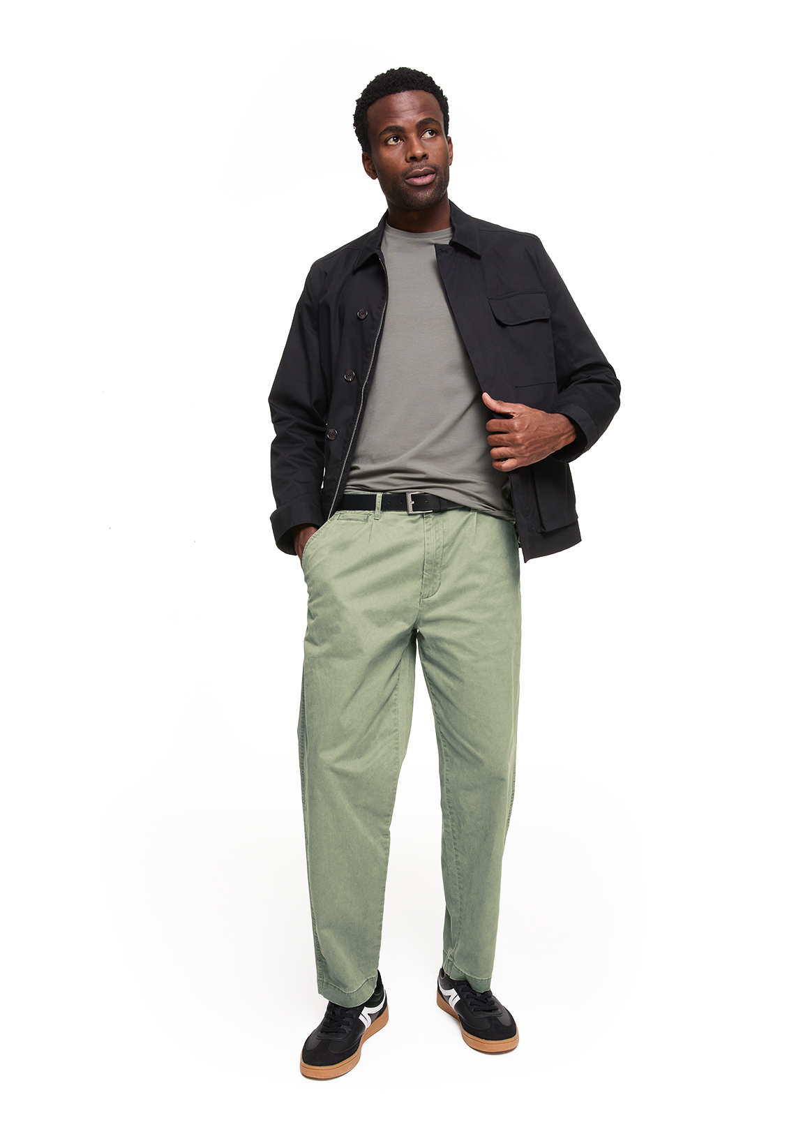 パンツ dhal 25AW Wool Gaba Chino Pants Pleated Relaxed Stretch Cotton Chinos | Woolworths.co.za