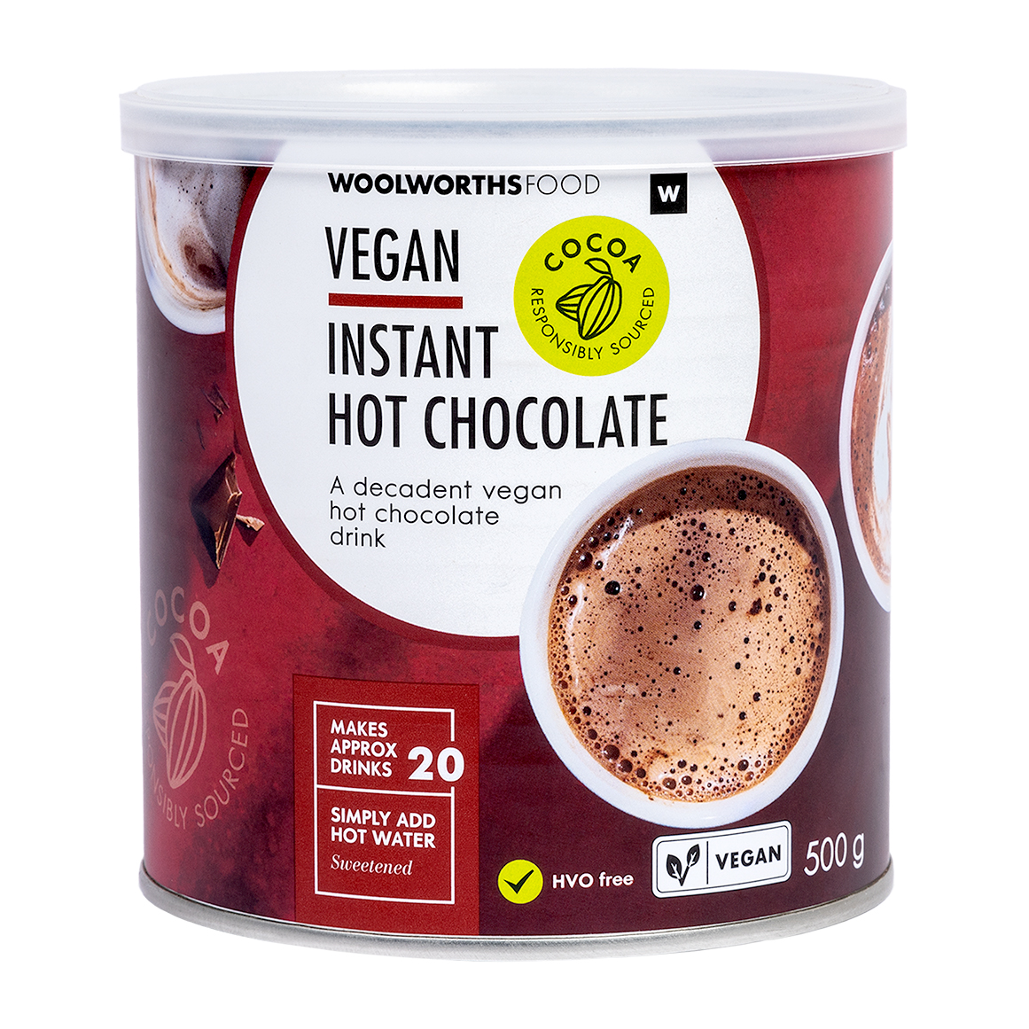 Vegan Instant Hot Chocolate 500 g | Woolworths.co.za