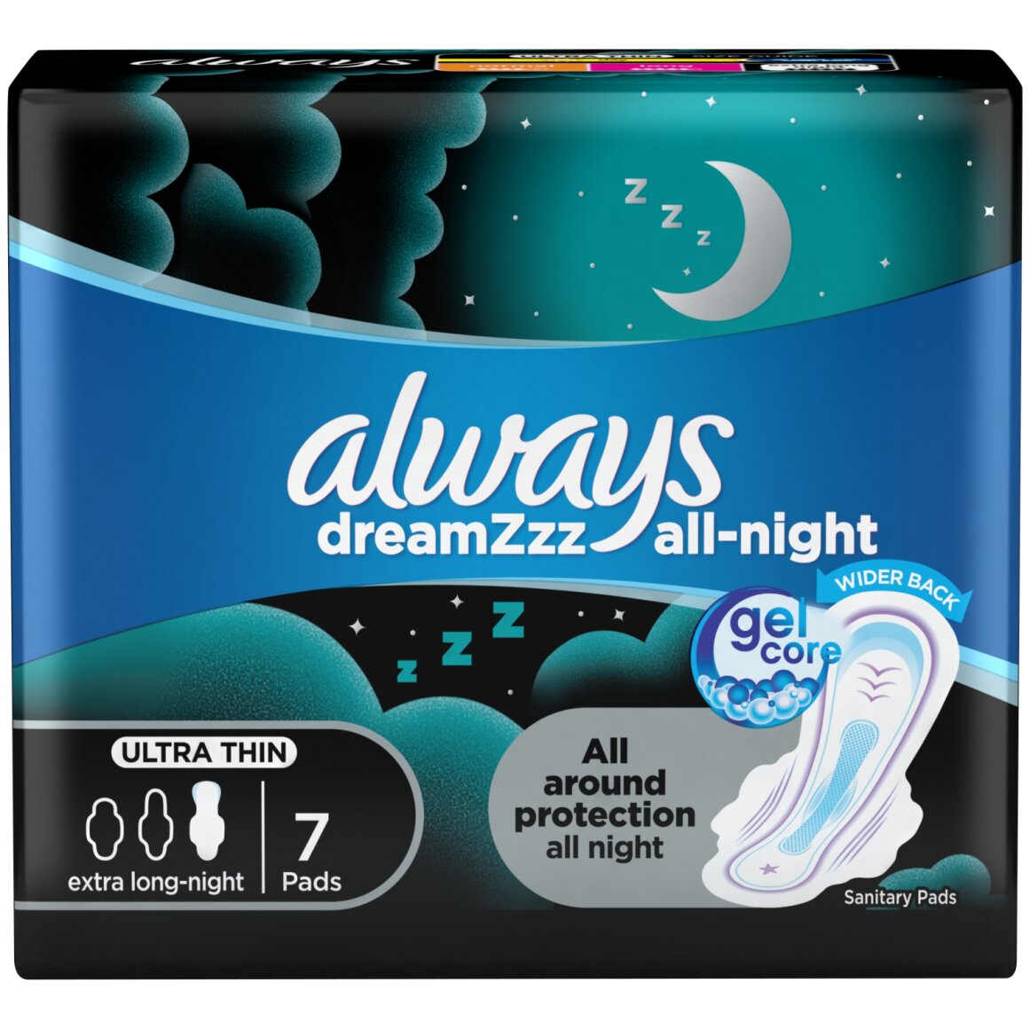 Always DreamZzz All Night Ultra Thin Sanitary Pads 7 pk | Woolworths