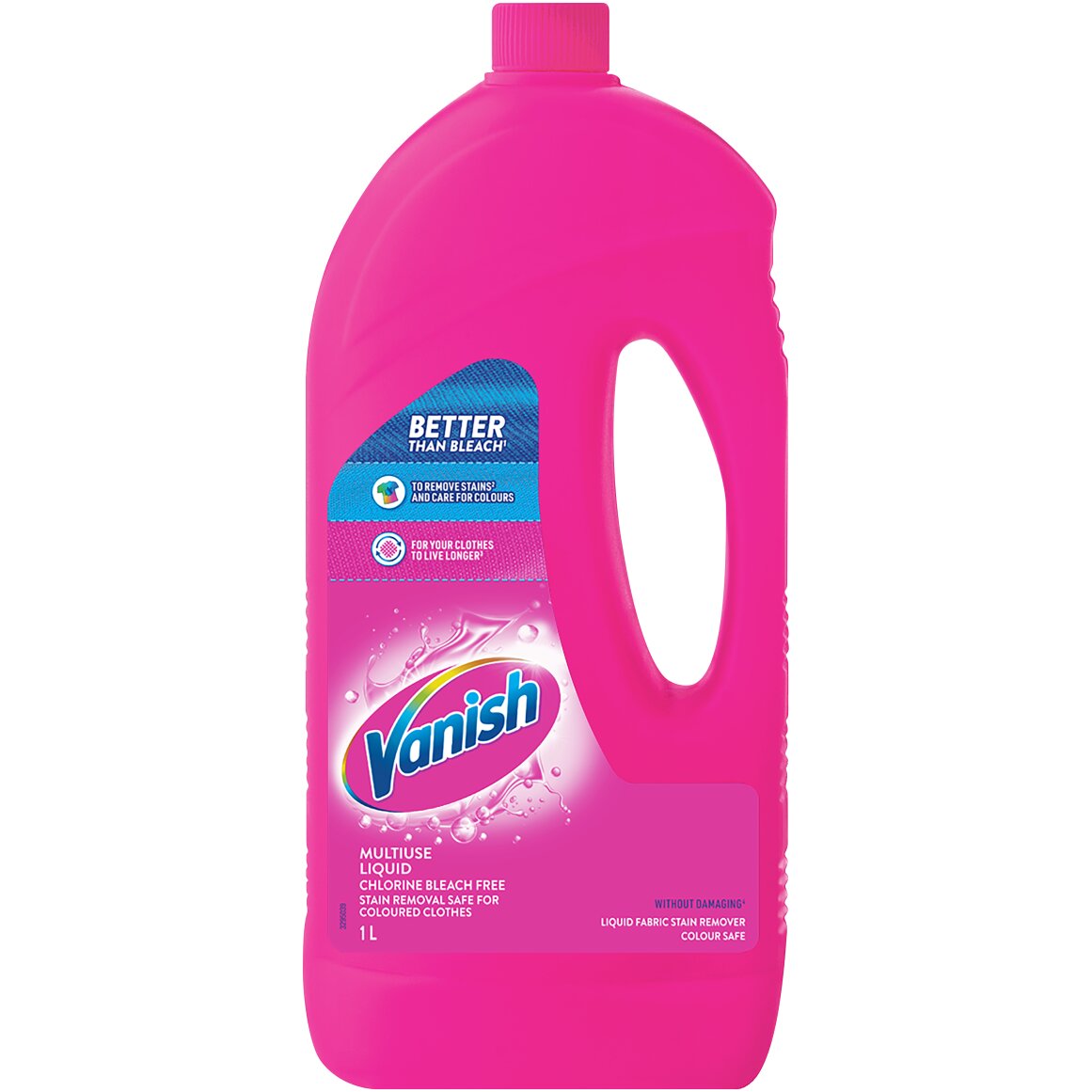 Vanish Pink Fabric Stain Remover Bleach Free Liquid 1 L