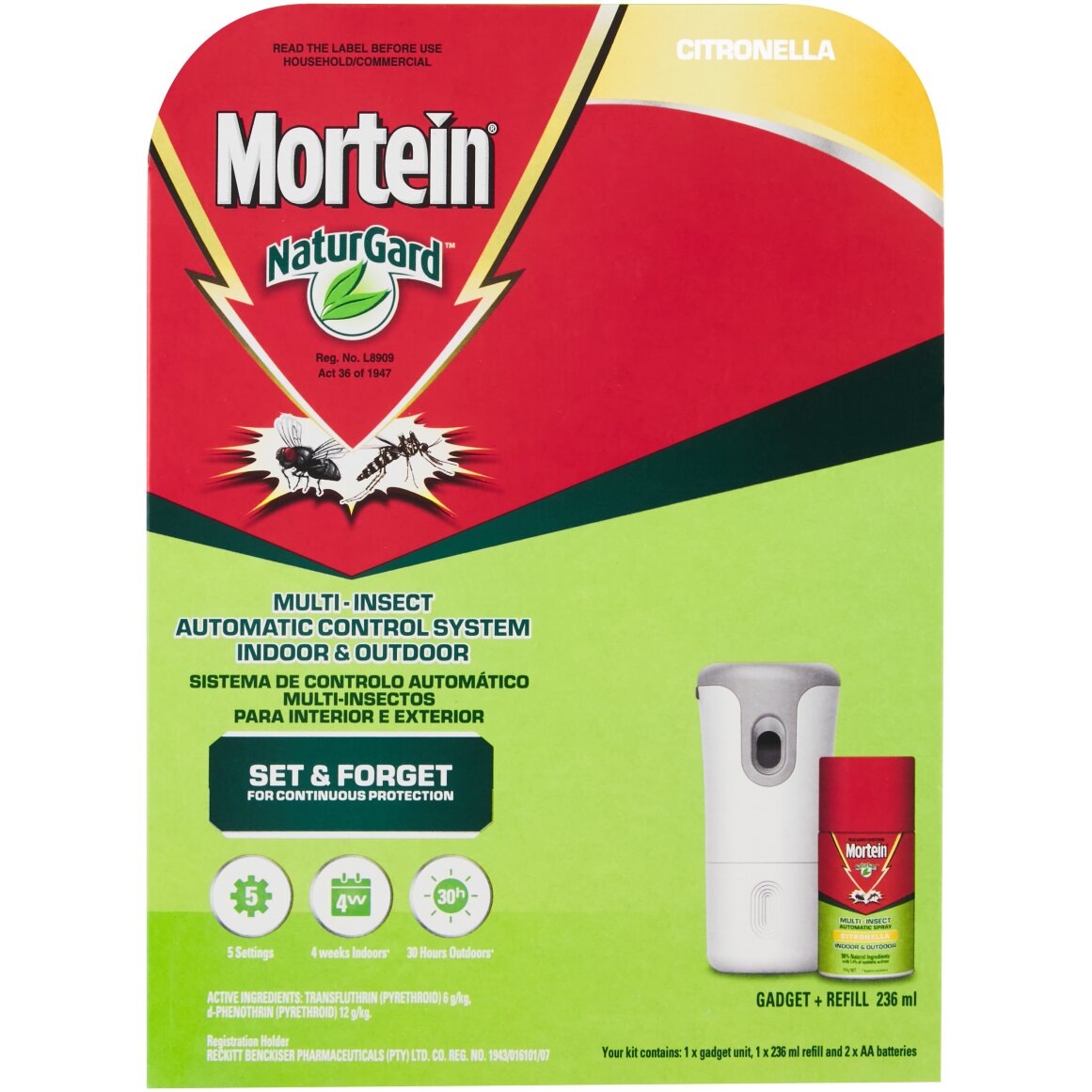 Mortein NaturGard Automatic Dispensing System 236 ml | Woolworths