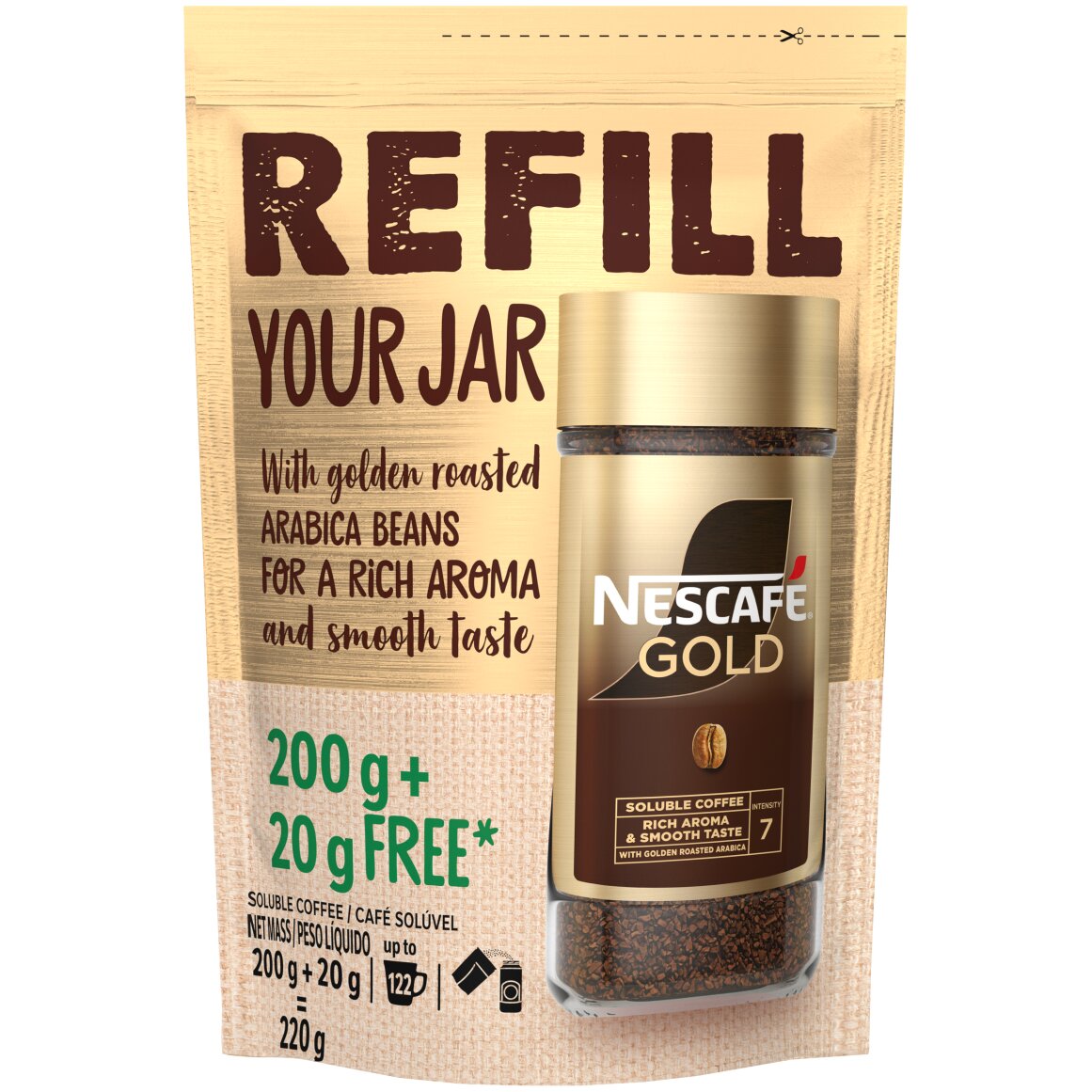 Nescafé Gold Instant Coffee Refill Pack 220 g | Woolworths.co.za