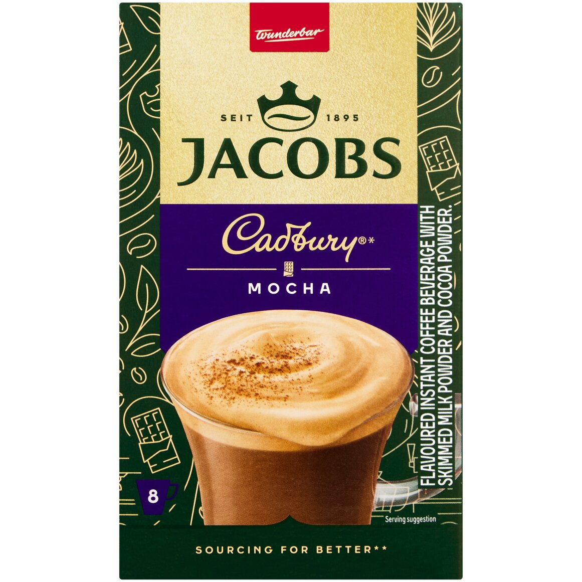 Jacobs Cadbury Mocha Cappuccino Sachets 8 x 19.5 g | Woolworths.co.za