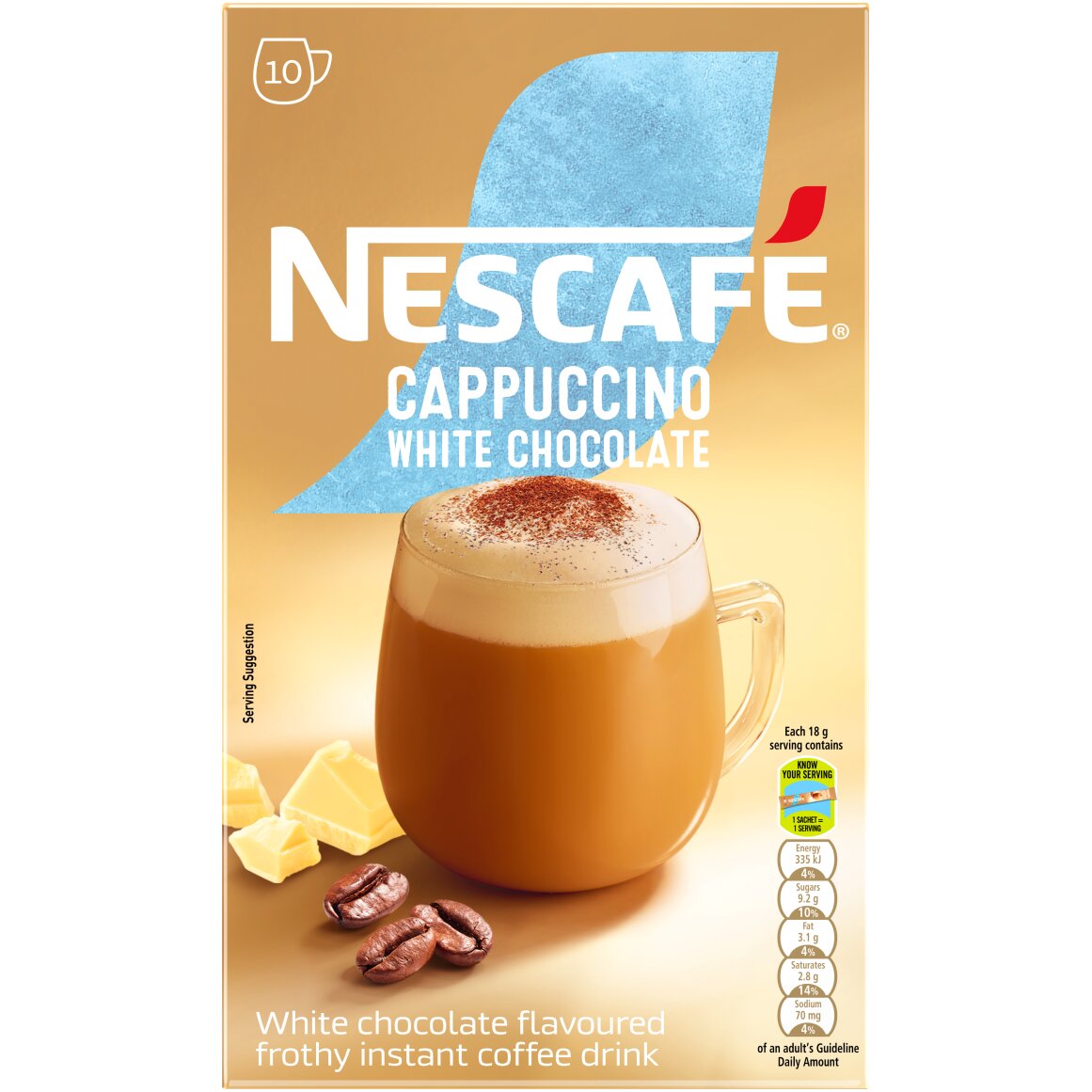 Nescafé Gold White Chocolate Cappuccino Sachets 10 x 18 g