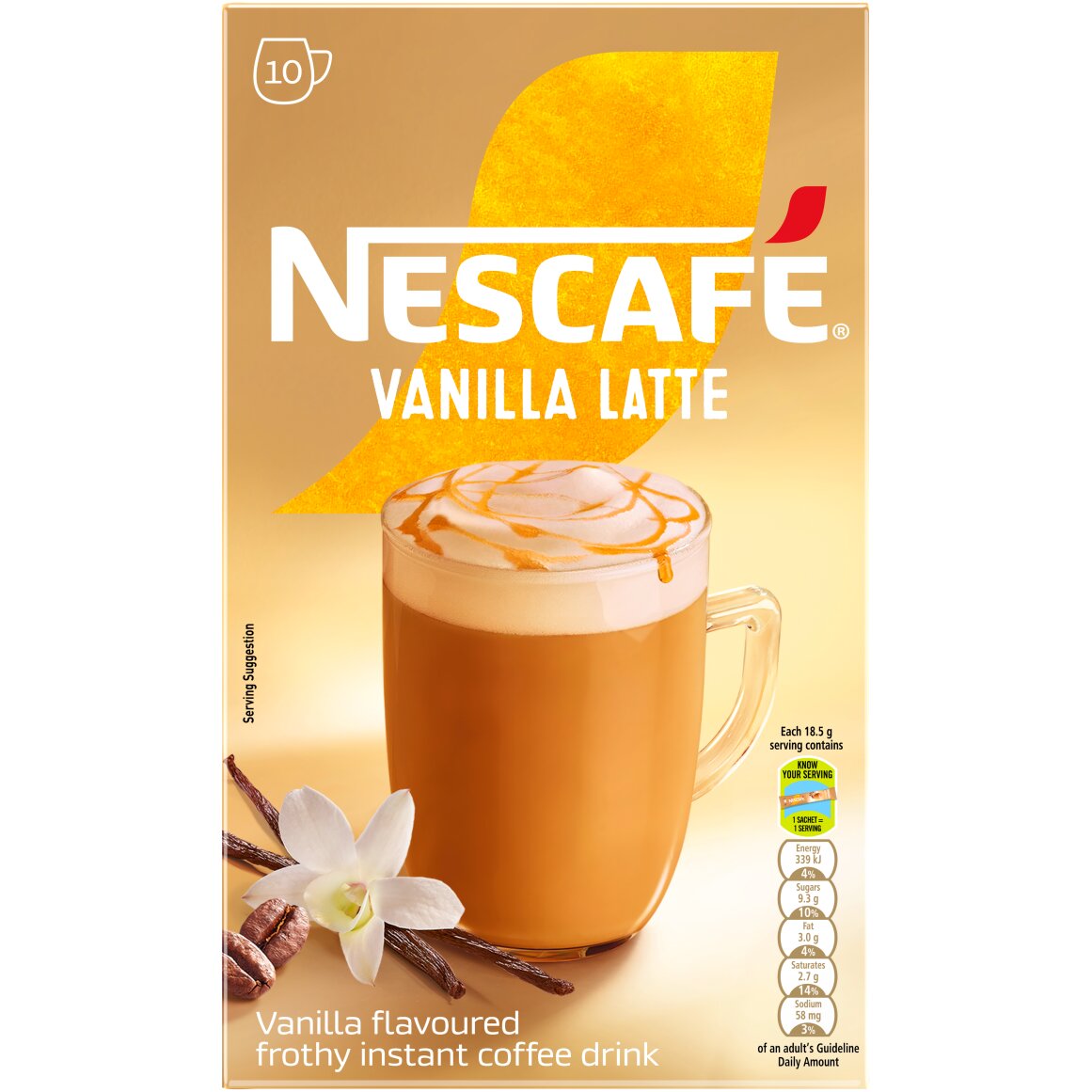 Nescafé Vanilla Latté Sachets 10 x 18.5 g | Woolworths.co.za