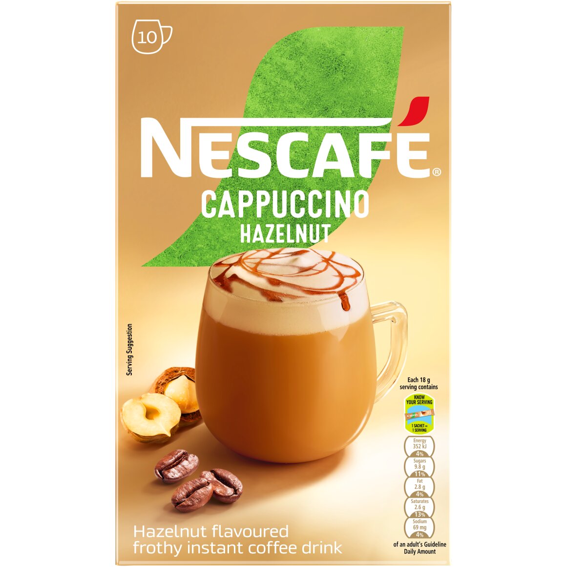 Nescafé Hazelnut Cappuccino Sachets 10 x 18 g | Woolworths.co.za