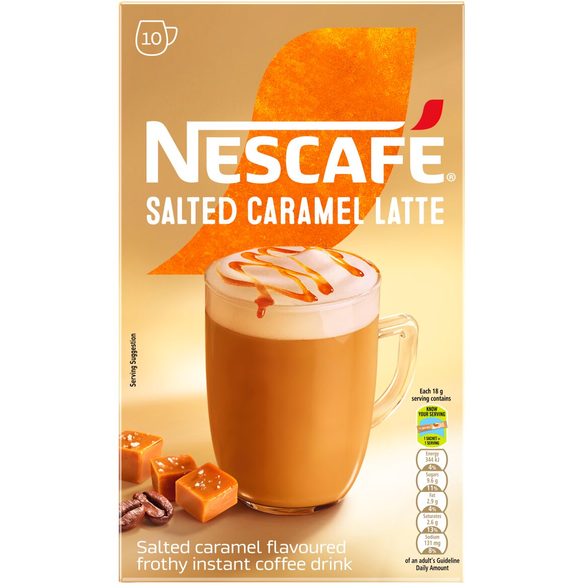 caramelさま　専用 Nescafé Salted Caramel Cappuccino Sachets 10 x 18 g | Woolworths.co.za