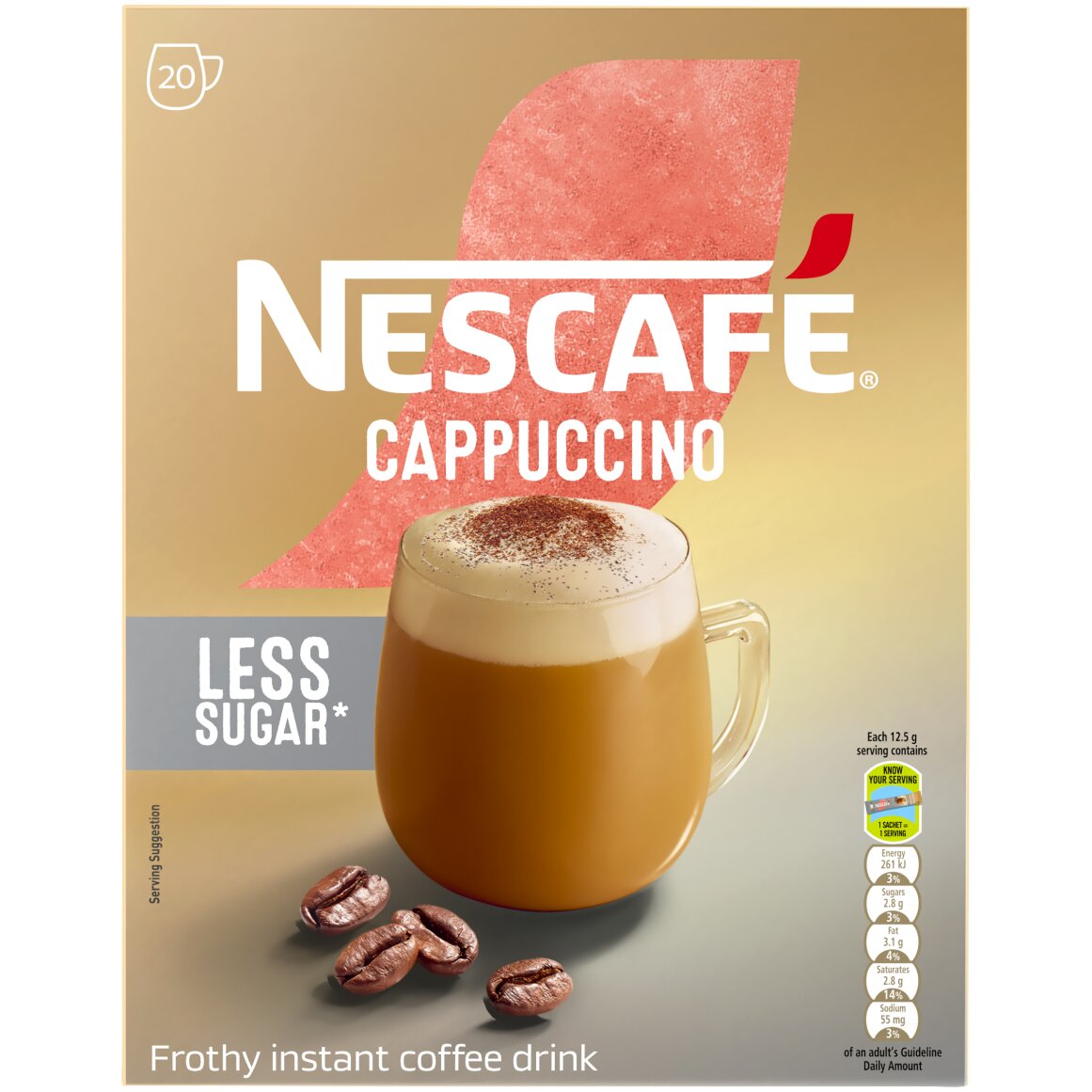 Nescafé Reduced Sugar Cappuccino Sticks 20 x 12.5 g | Woolworths.co.za