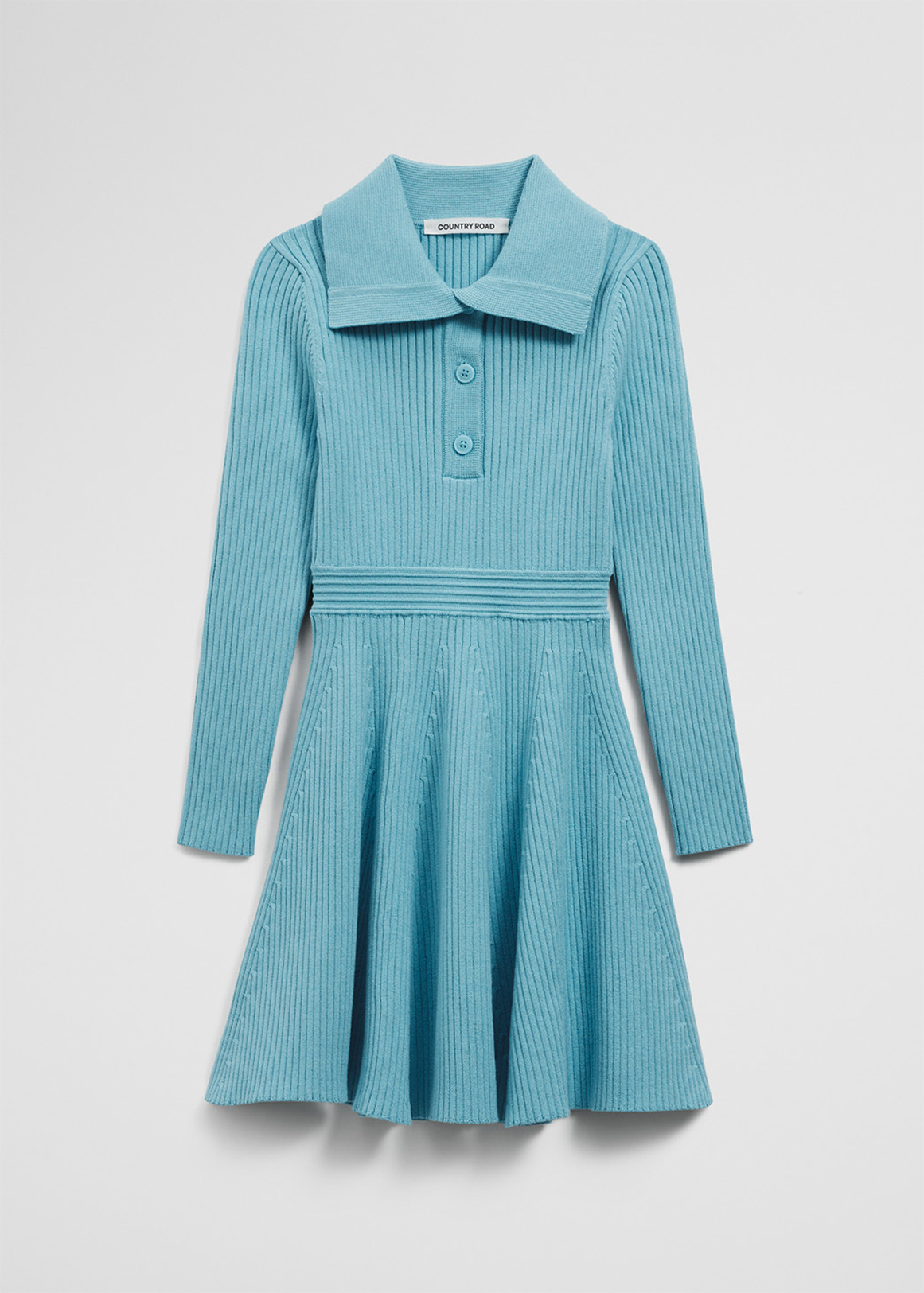 Organically Grown Cotton Blend Collared Knit Dress | Woolworths.co.za