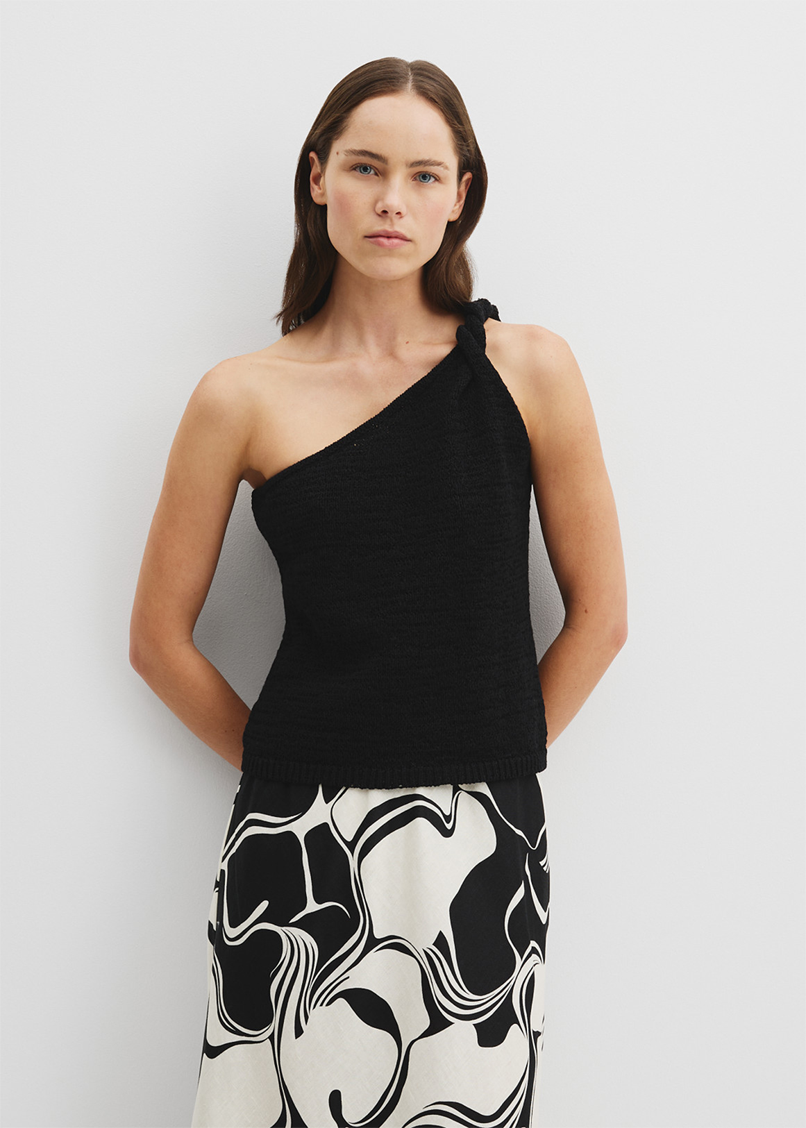 Asymmetrical Twist Knit Tank | Woolworths.co.za