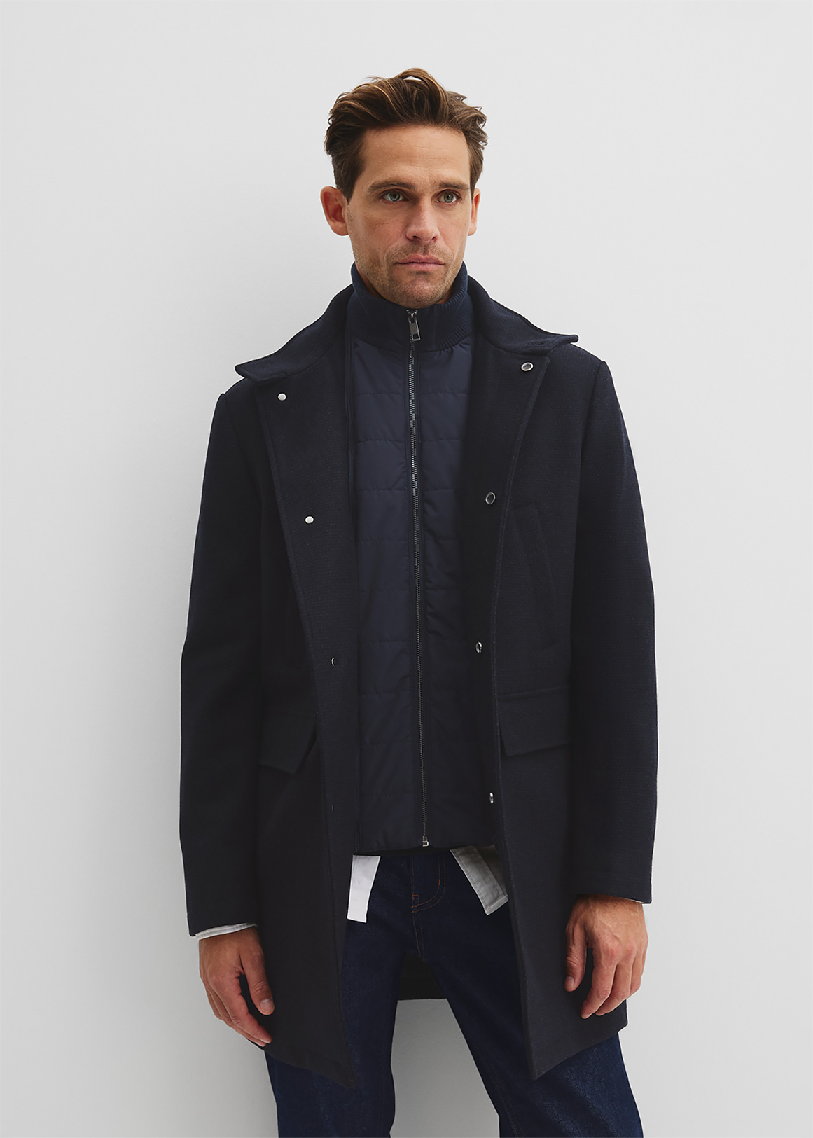 Recycled Wool Funnel Neck Coat | Woolworths.co.za