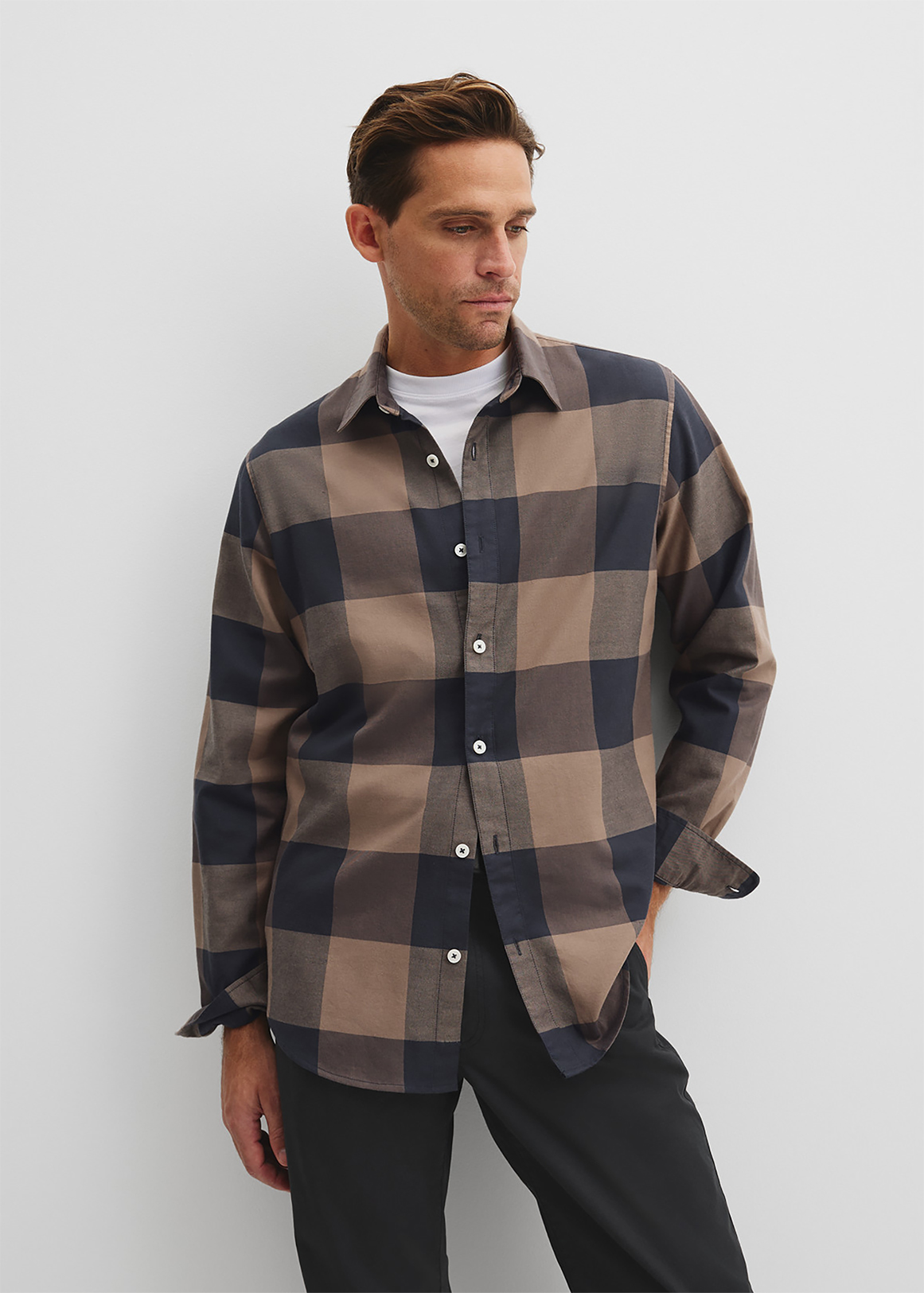 Regular Fit Australian Good Earth Cotton Flannel Shirt