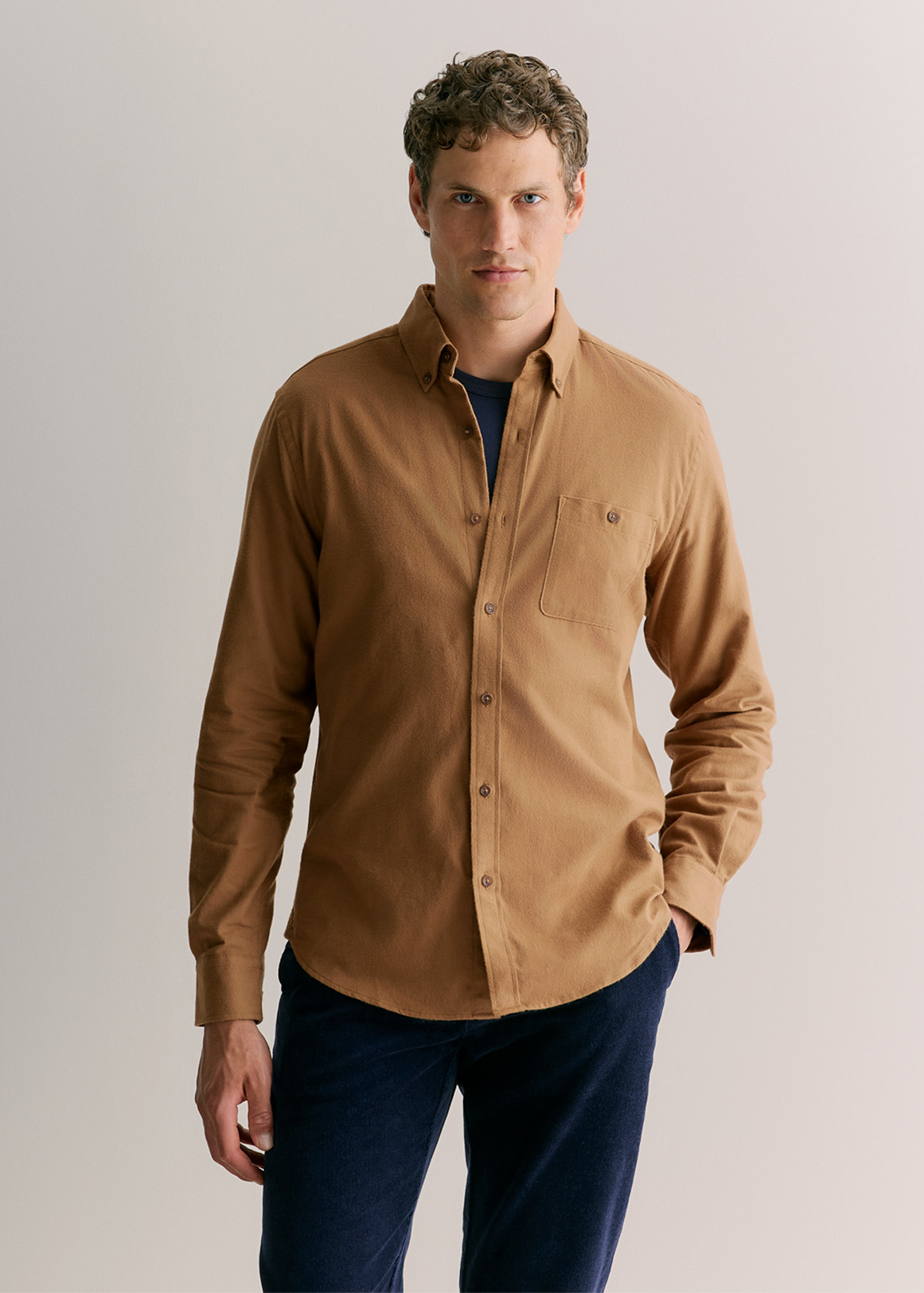 Regular Fit Cotton Herringbone Shirt | Woolworths.co.za