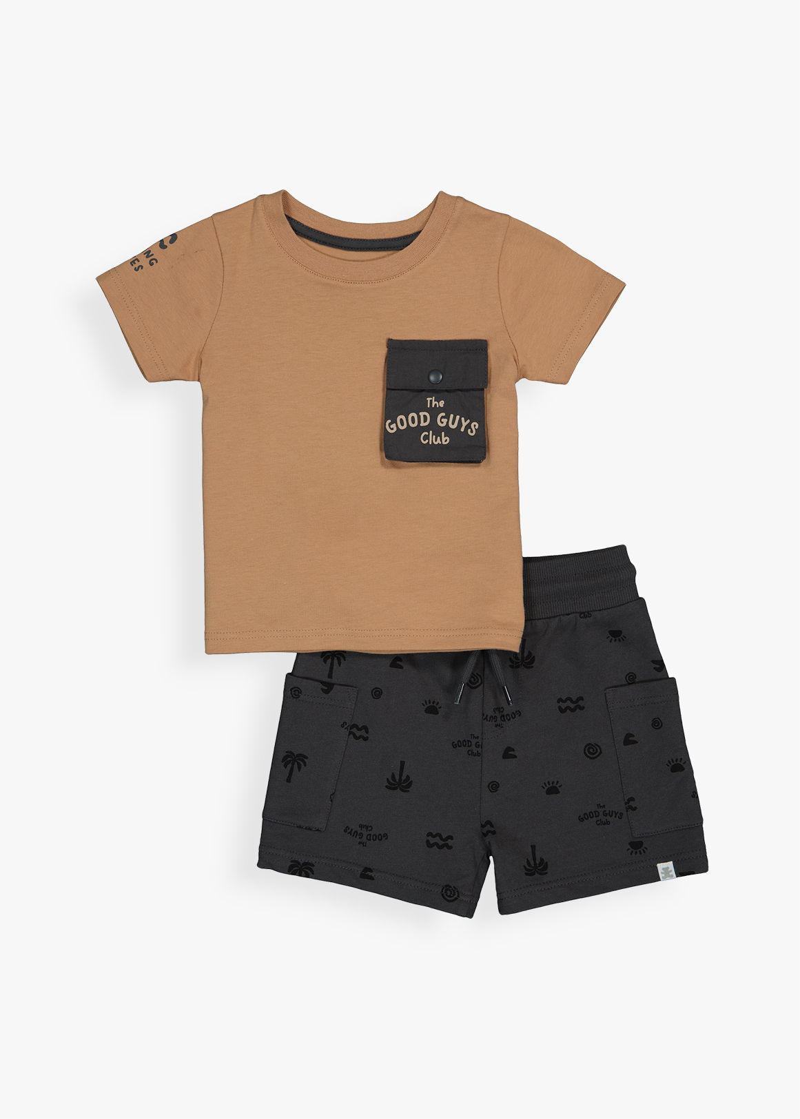 Pocket T-shirt Shorts Set