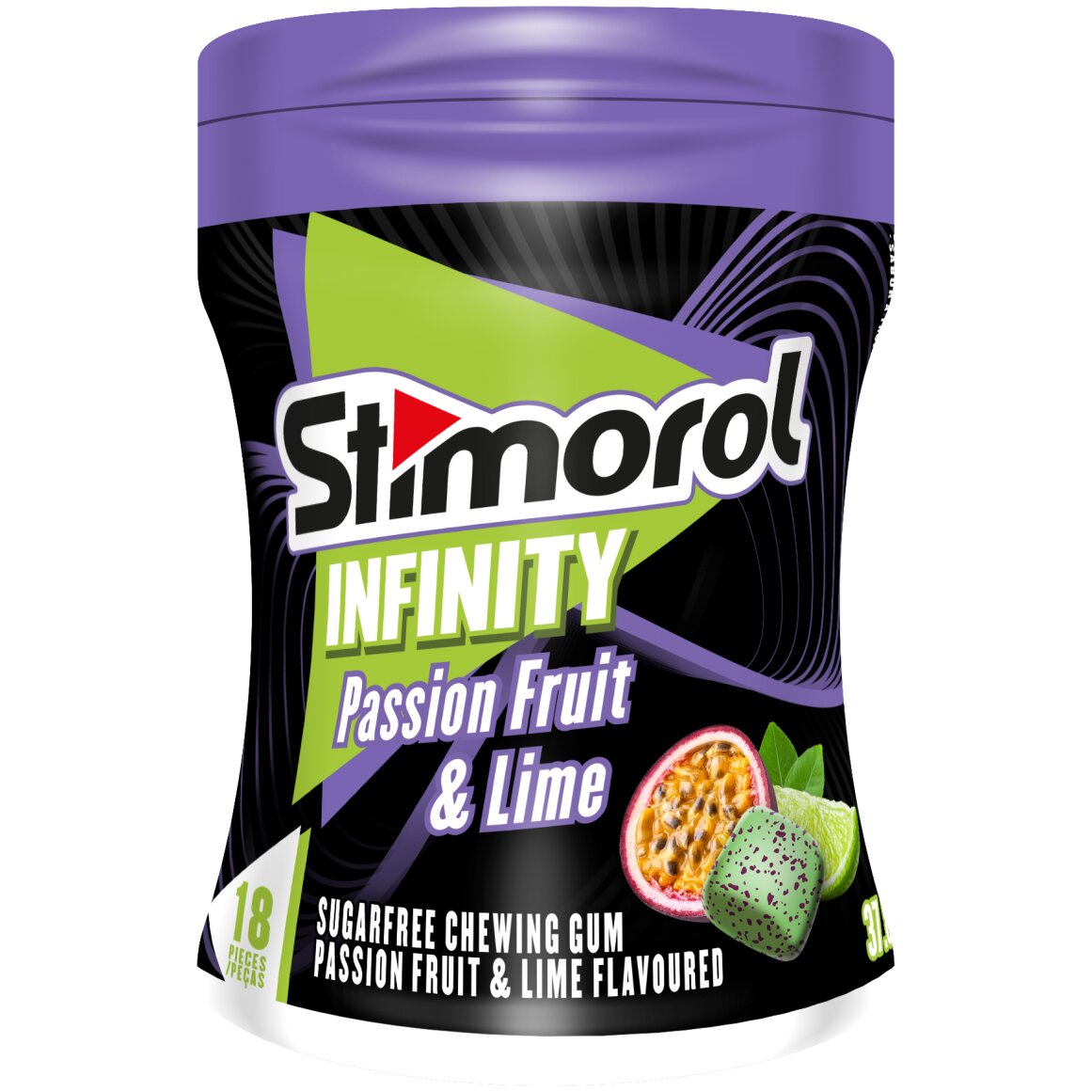 Stimorol Infinity Passionfruit and Lime Sugar Free Chewing Gum 18