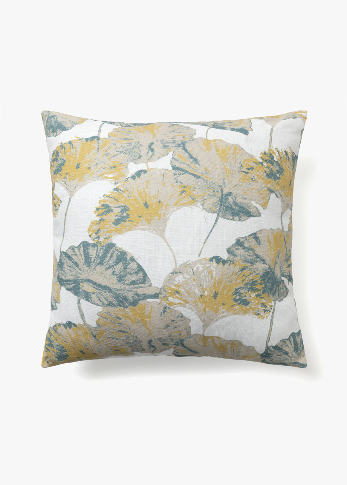 Gingko Leaf Cotton Scatter Cushion Cover 50x50cm