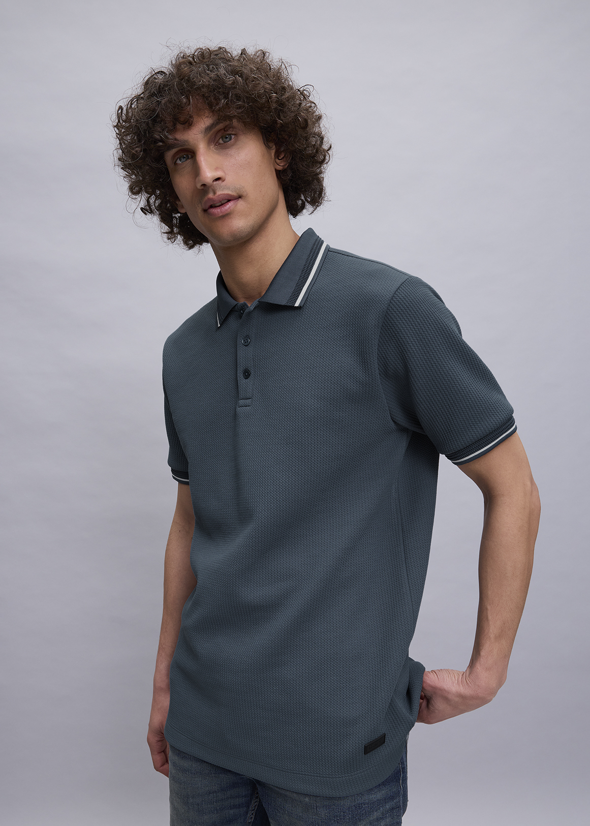 Tipped Textured Stretch Golfer | Woolworths.co.za