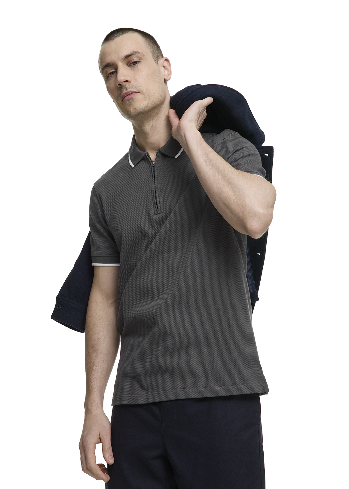 Smart Slim Fit Zip Golfer | Woolworths.co.za