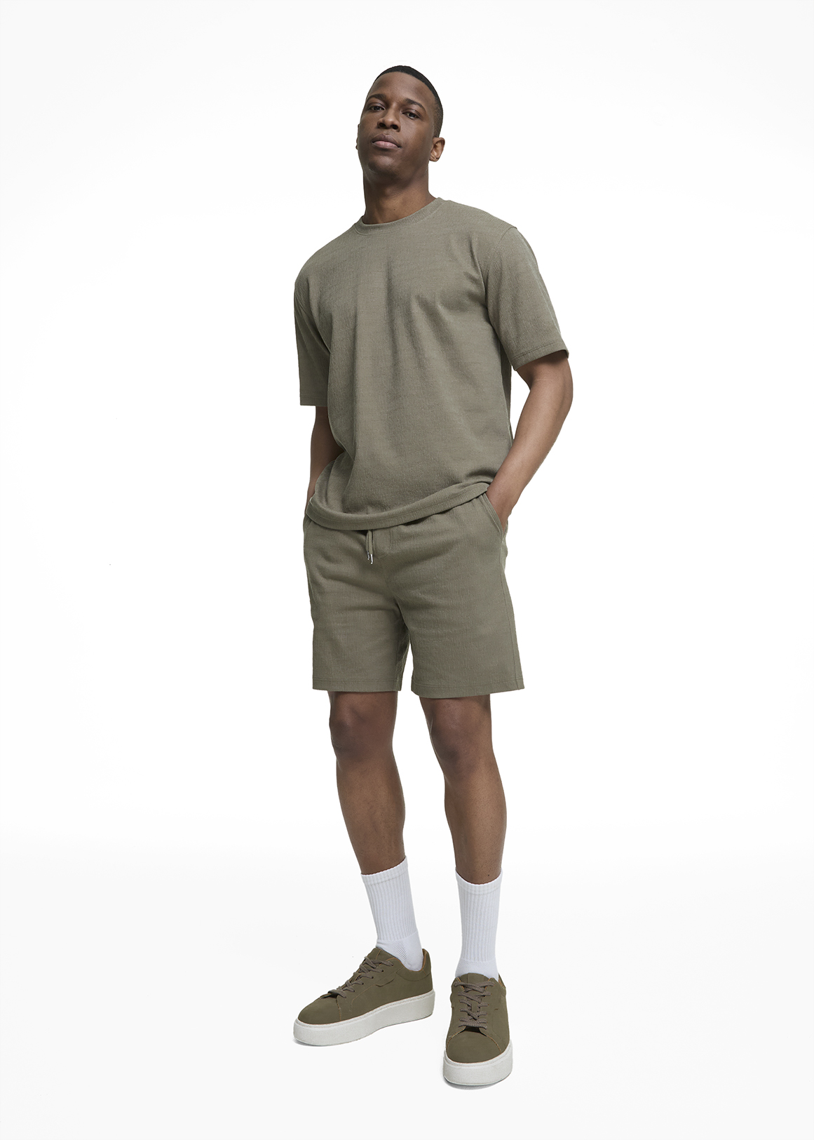 Relaxed Seersucker Fleece Shorts | Woolworths.co.za