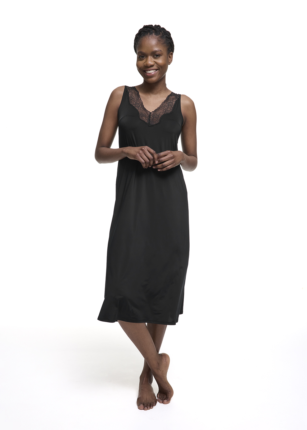 COOLTECH Lace Detail V-neck Maxi Slip | Woolworths.co.za