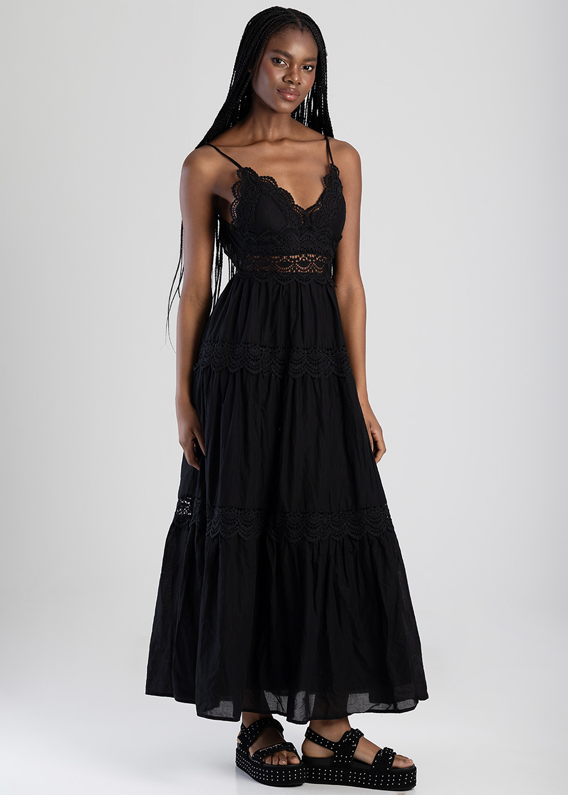 Aurelia Tiered Lace Maxi Dress | Woolworths.co.za