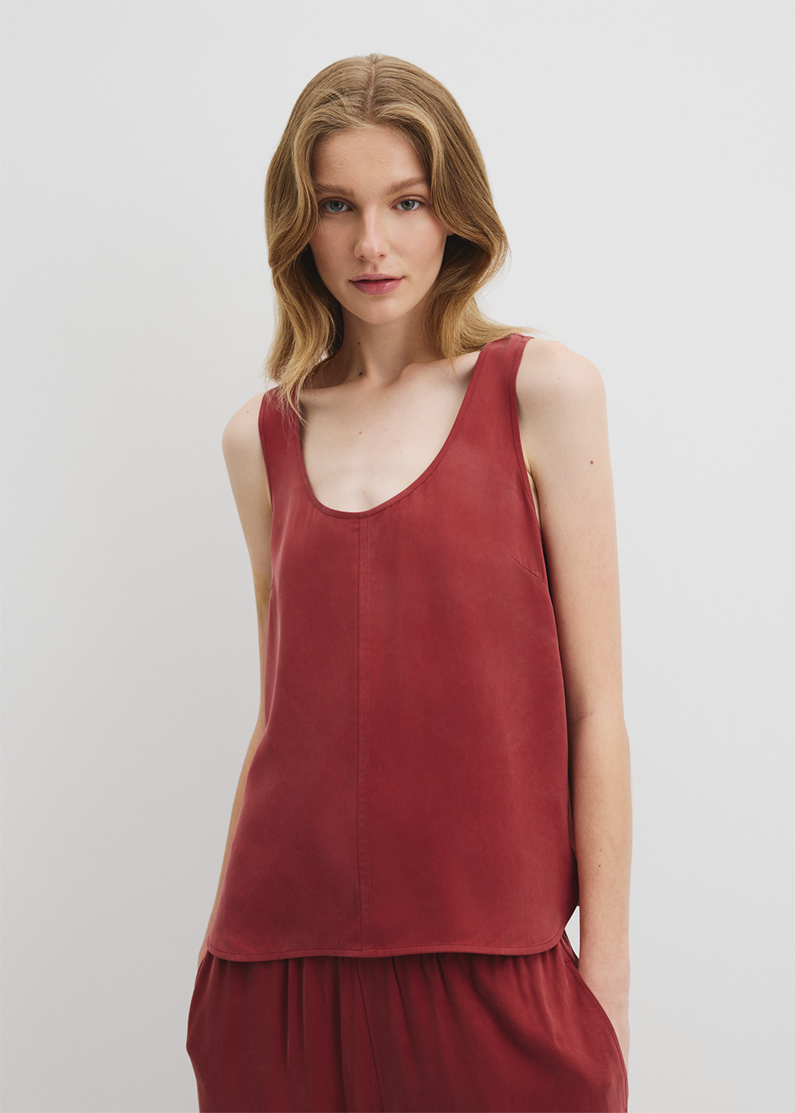 Cupro Scoop Neck Tank | Woolworths.co.za