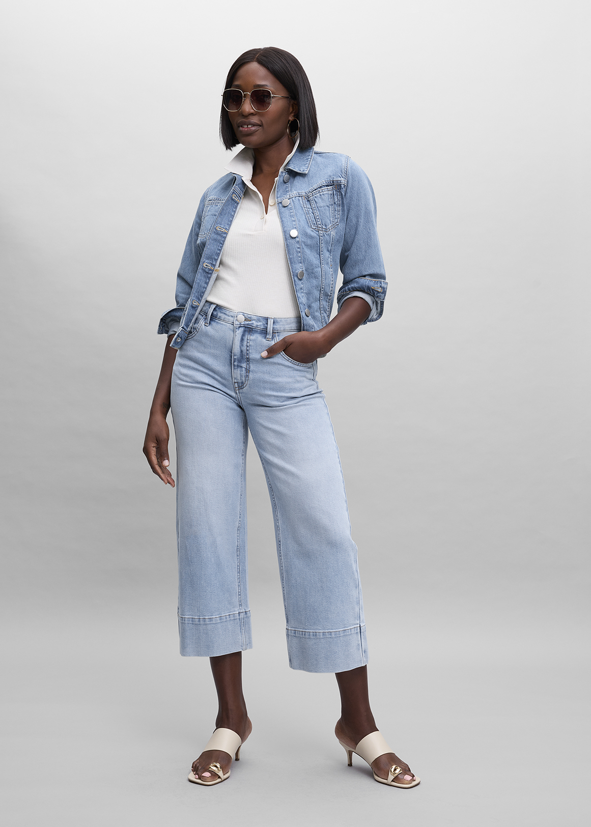 High Rise Cropped Wide Leg Jeans | Woolworths.co.za