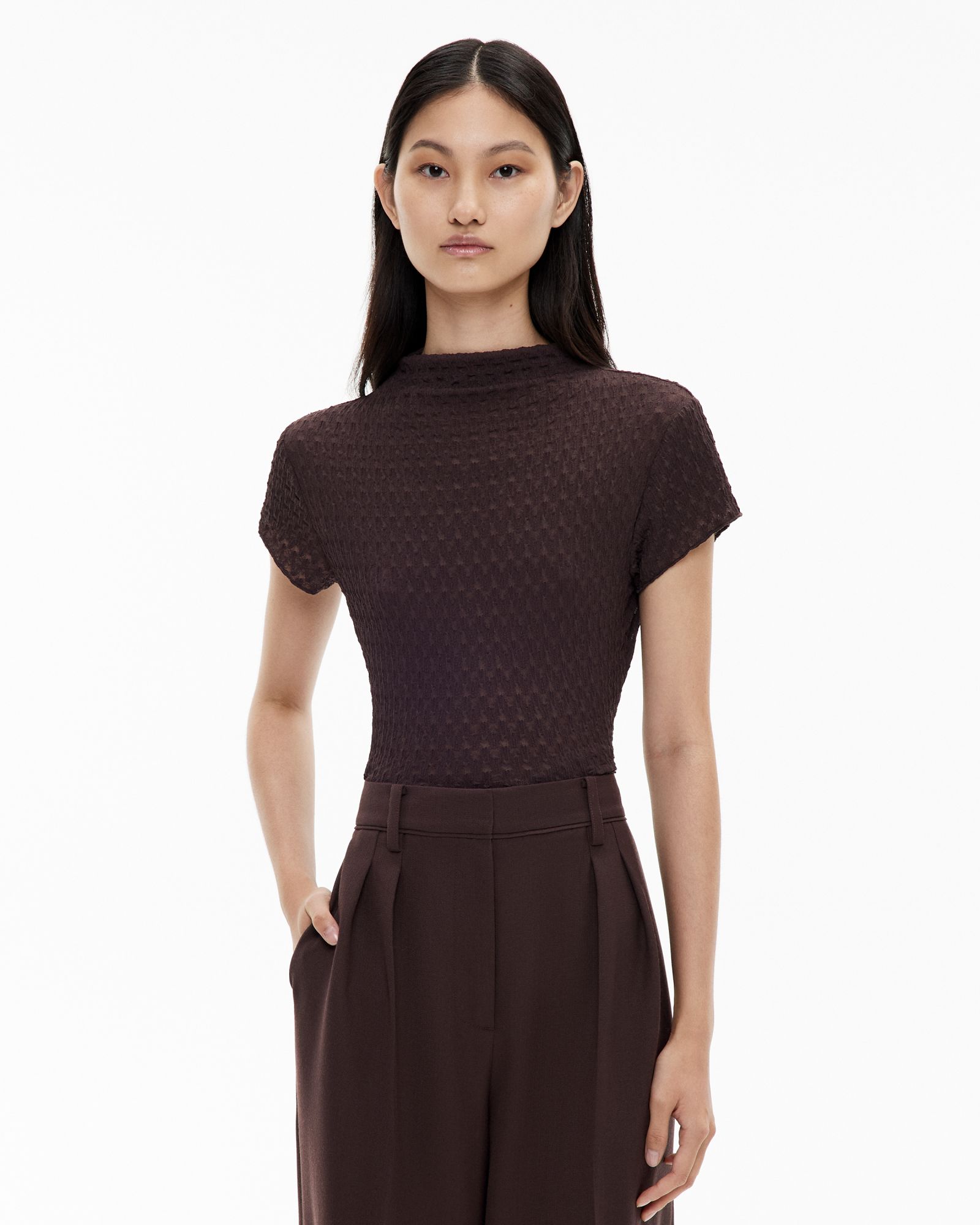 Textured Cap Sleeve T-Shirt | Woolworths.co.za