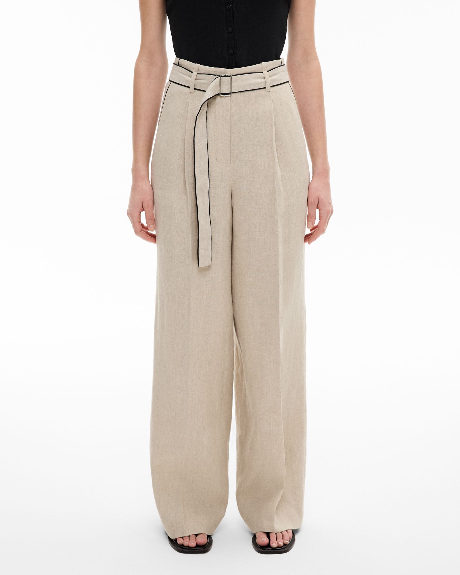 Belt Detail Linen Pants | Woolworths.co.za