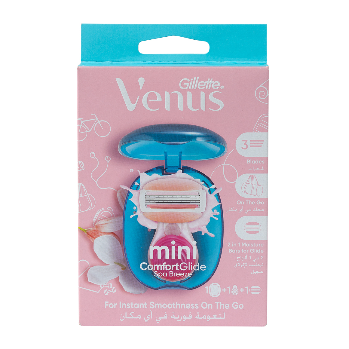 Gillette Venus Mini ComfortGlide Spa Breeze Razor and Cartridge