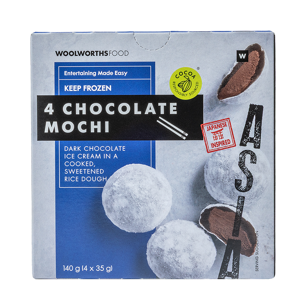 Frozen Chocolate Mochi 4 x 35 g | Woolworths.co.za