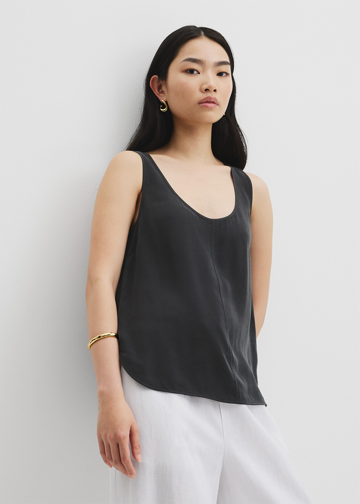 Cupro Scoop Neck Tank | Woolworths.co.za
