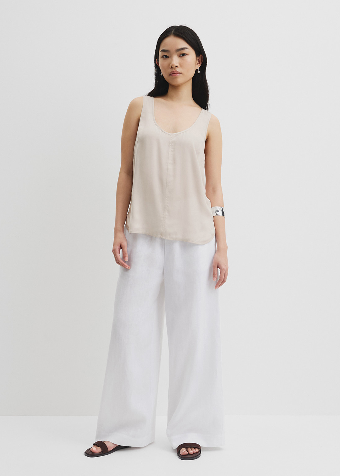 Cupro Scoop Neck Tank | Woolworths.co.za